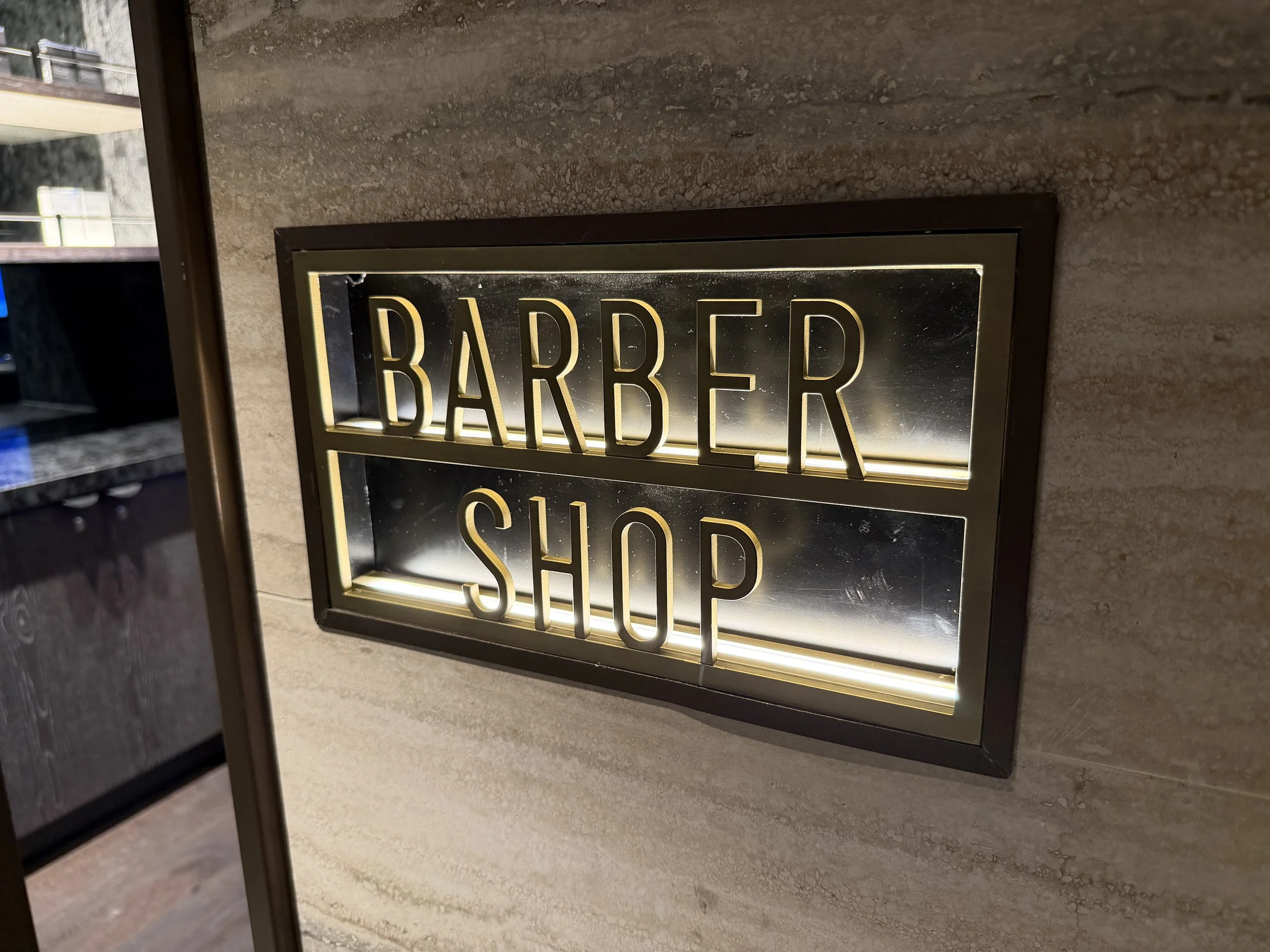 The Barber Shop onboard Norwegian Luna, © Fraser at Sea