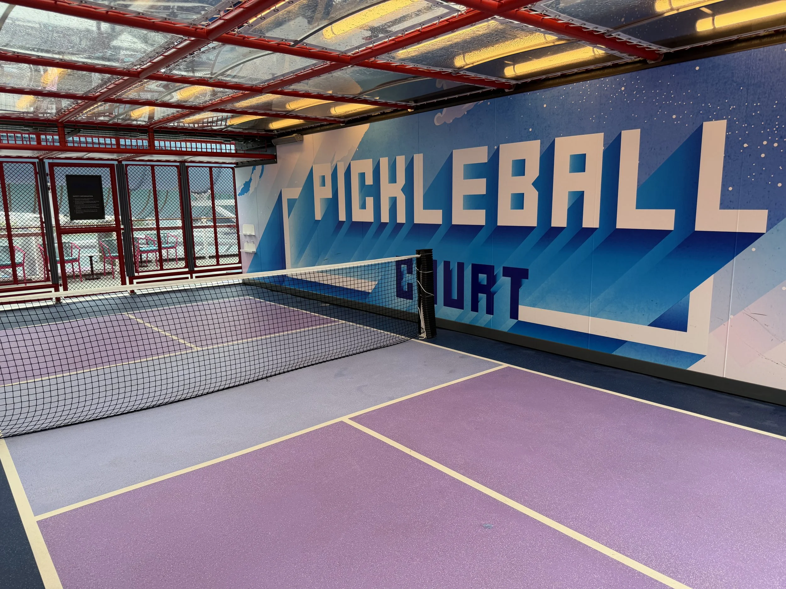 Pickleball Court onboard Norwegian Luna, © Fraser at Sea