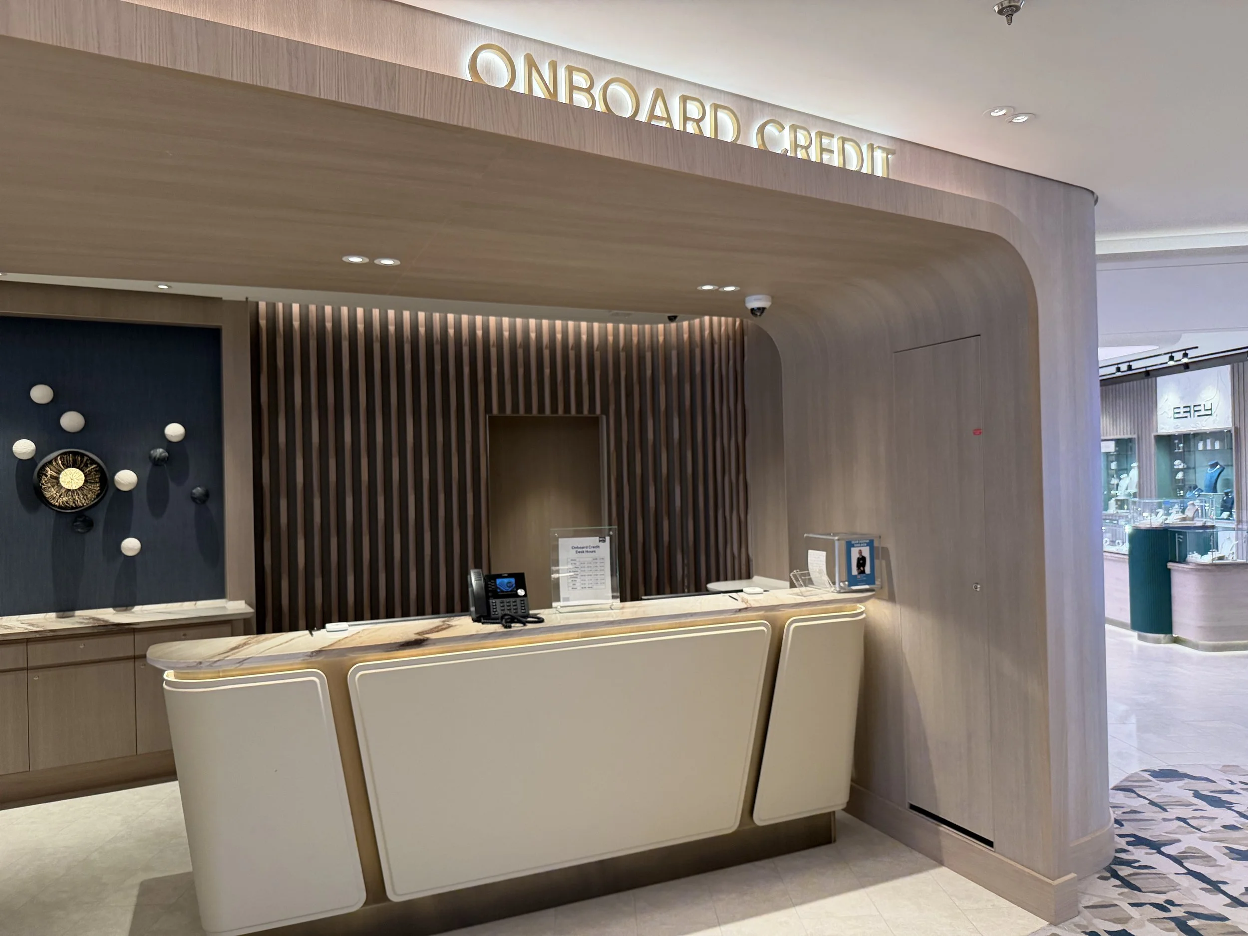 Onboard Credit Desk onboard Norwegian Luna, © Fraser at Sea