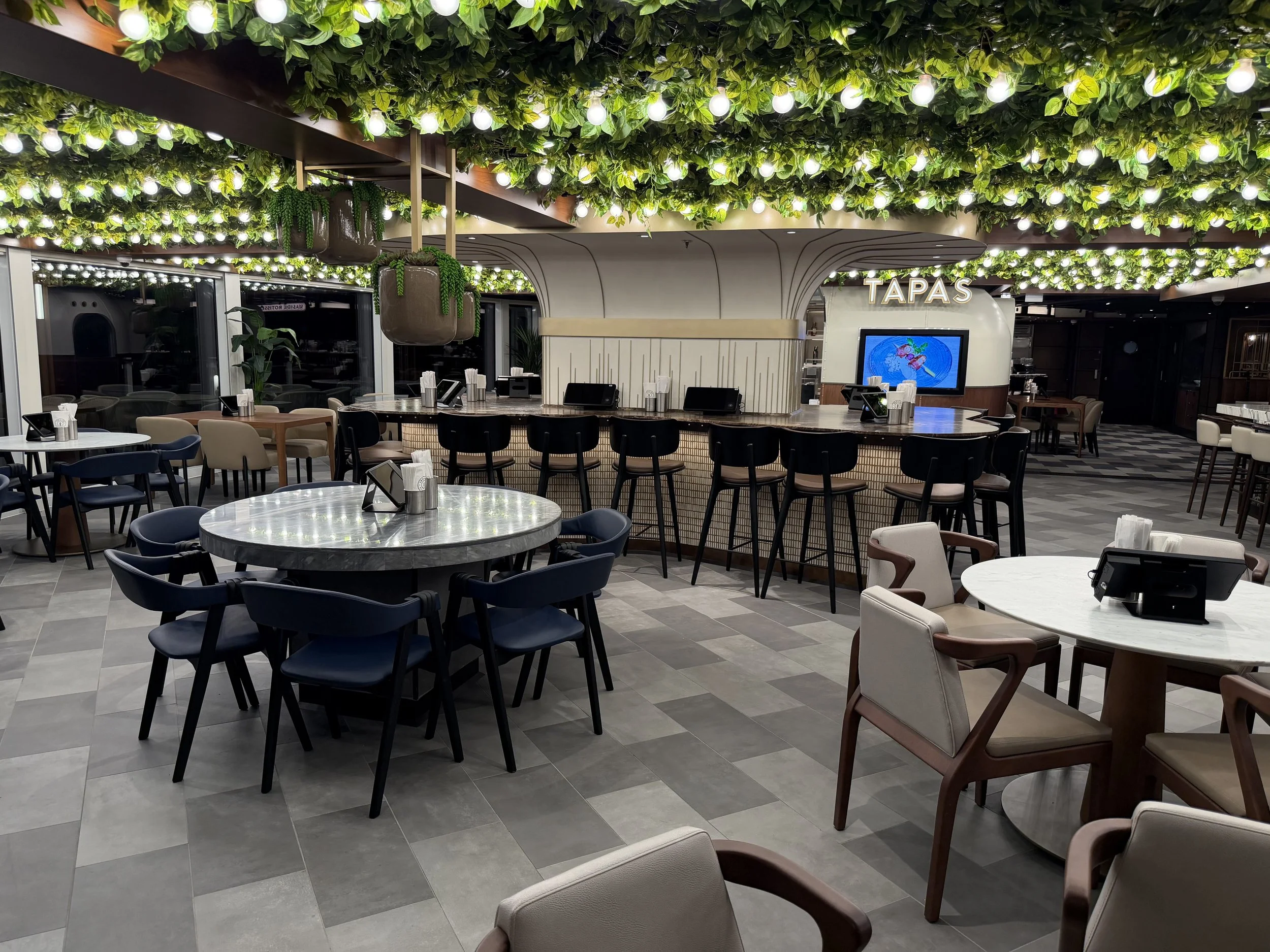 Indulge Food Hall onboard Norwegian Luna, © Fraser at Sea