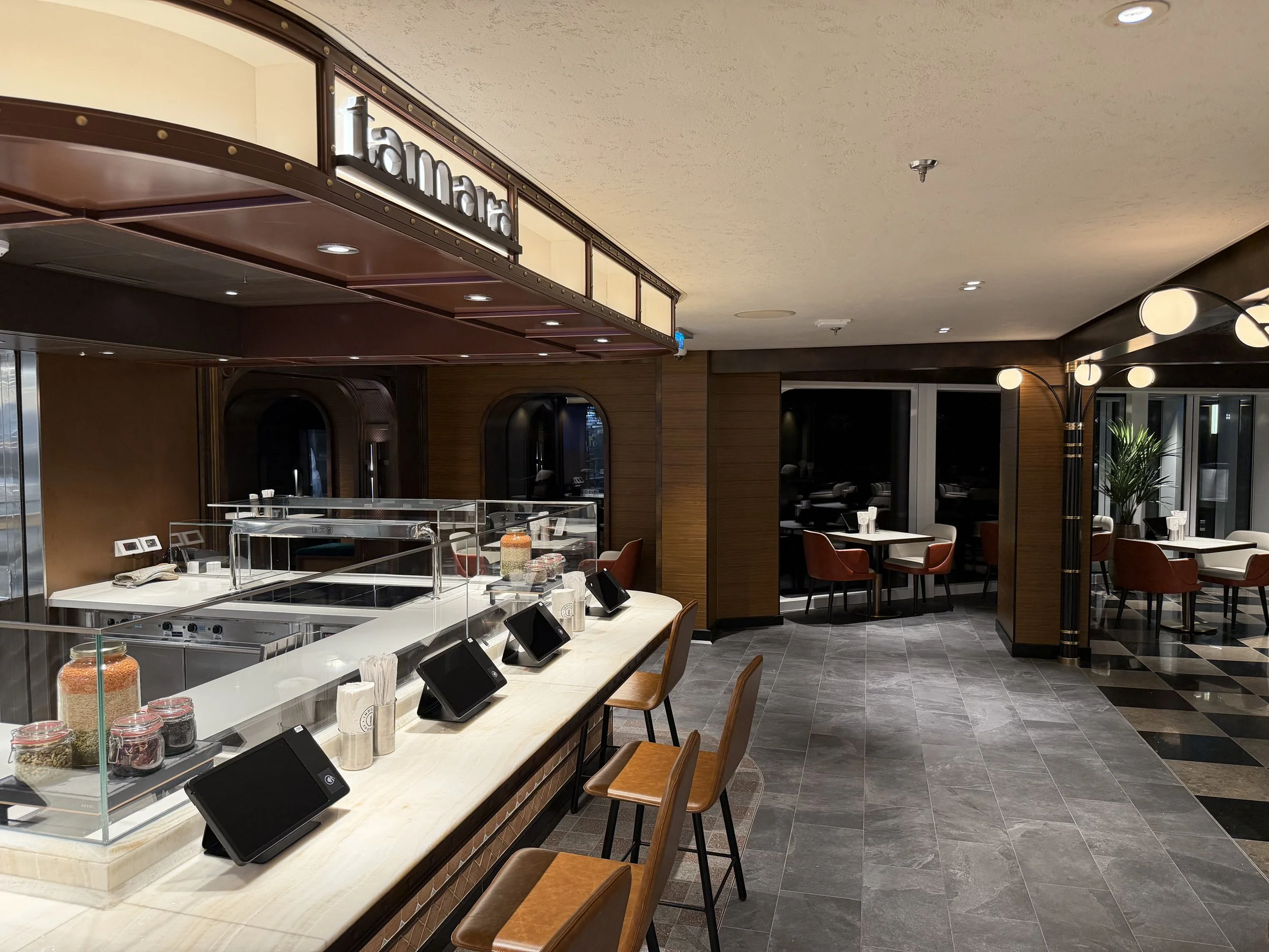 Indulge Food Hall onboard Norwegian Luna, © Fraser at Sea