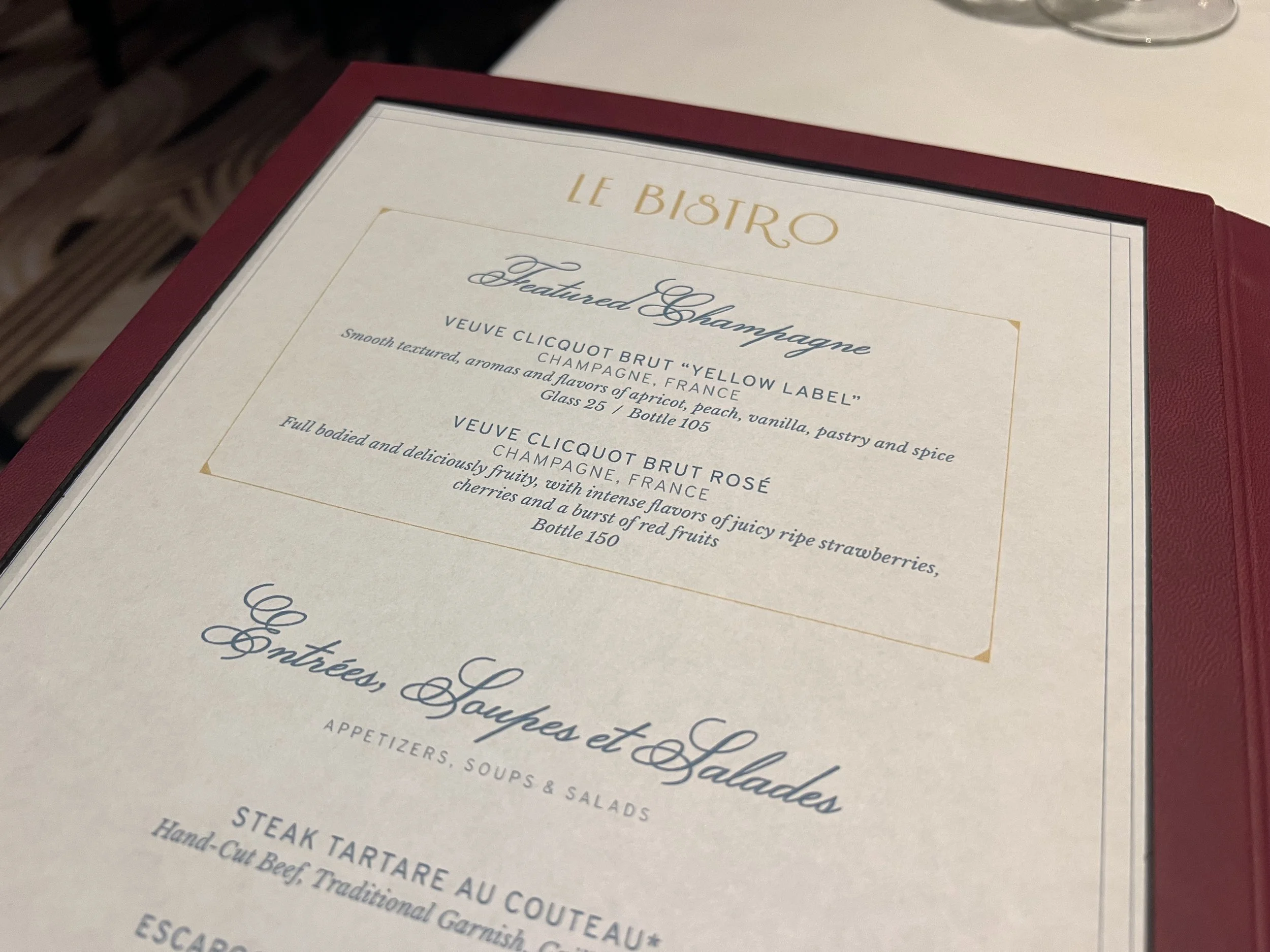 Le Bistro Menu (1 of 3) onboard Norwegian Escape, © Fraser at Sea