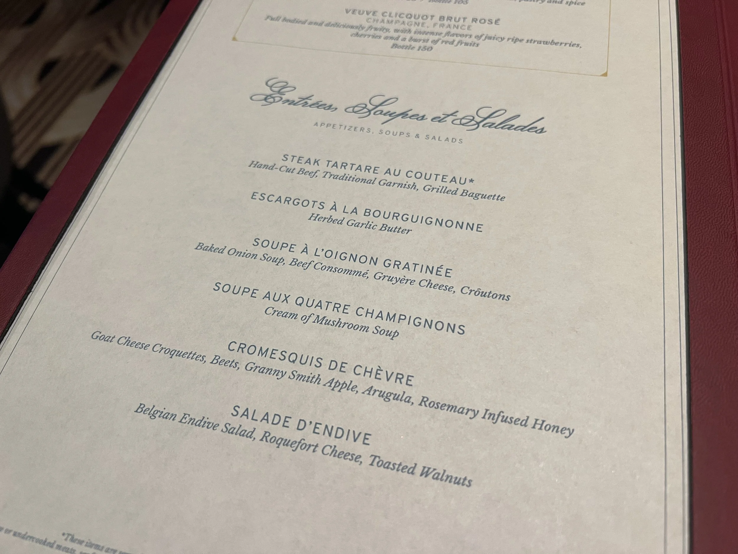 Le Bistro Menu (2 of 3) onboard Norwegian Escape, © Fraser at Sea