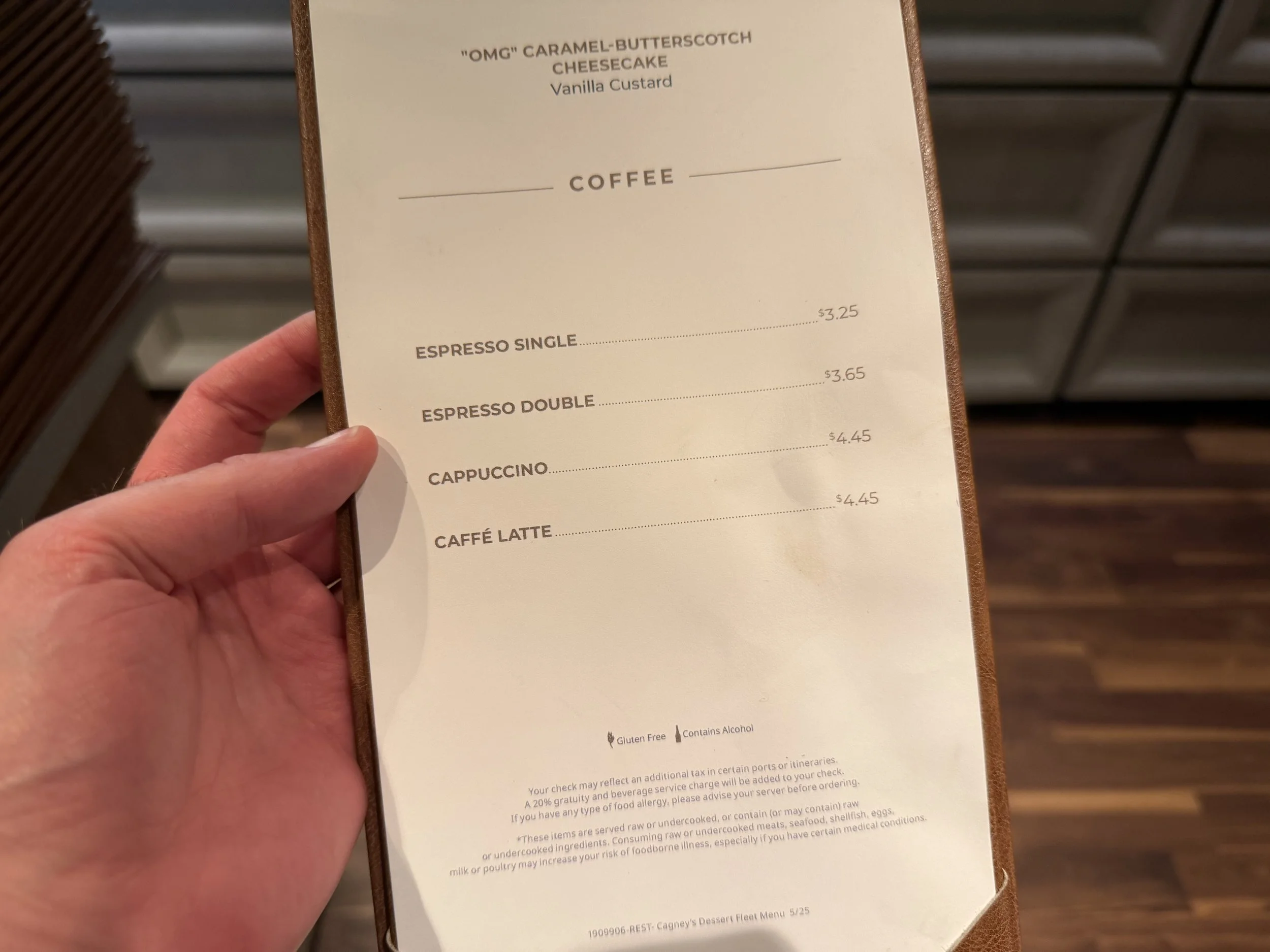 The Dessert Menu (2 of 2) at Cagney's Steakhouse onboard Norwegian Luna, © Fraser at Sea