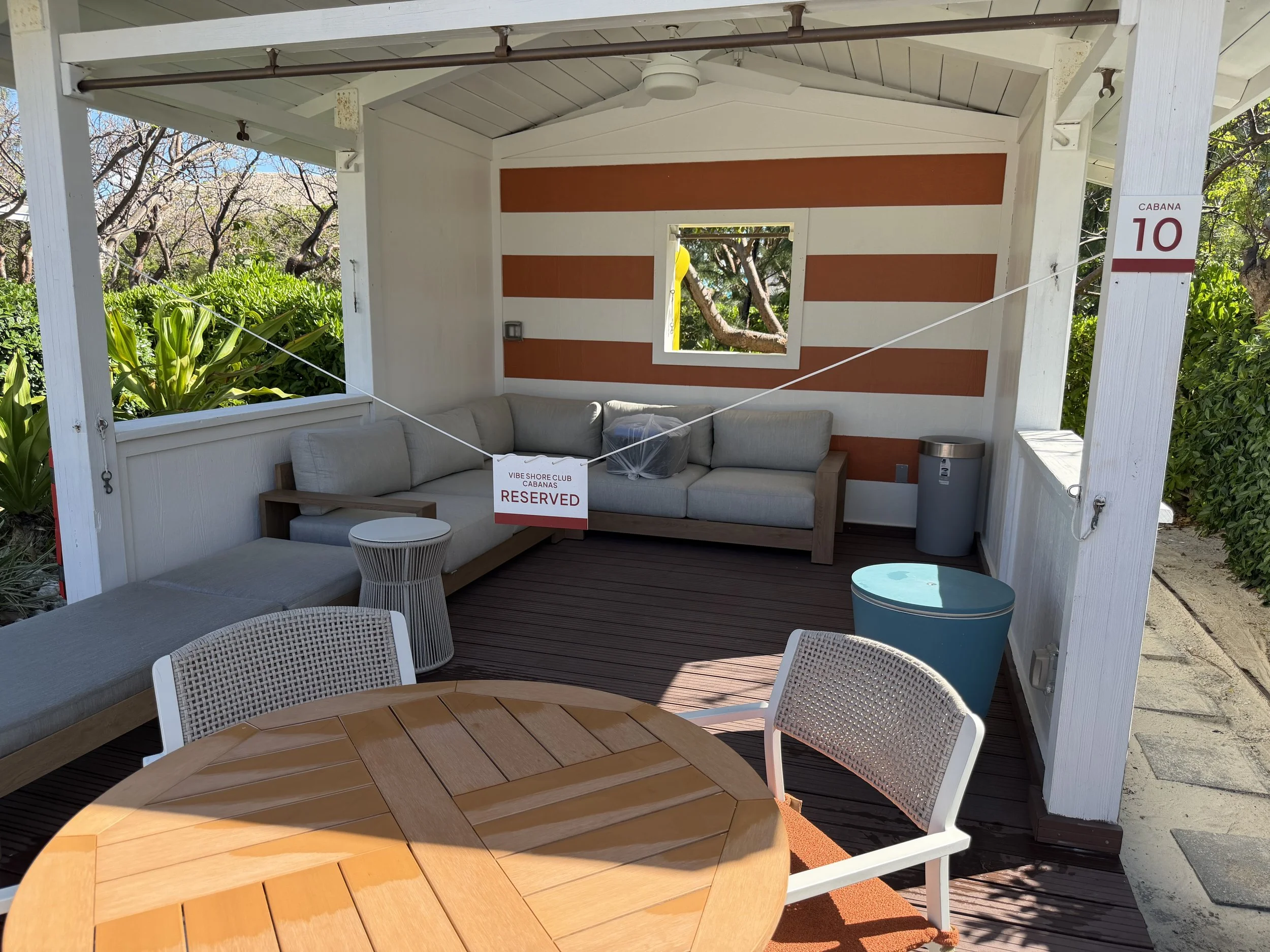 A Cabana within The Vibe Shore Club on Great Stirrup Cay, © Fraser at Sea