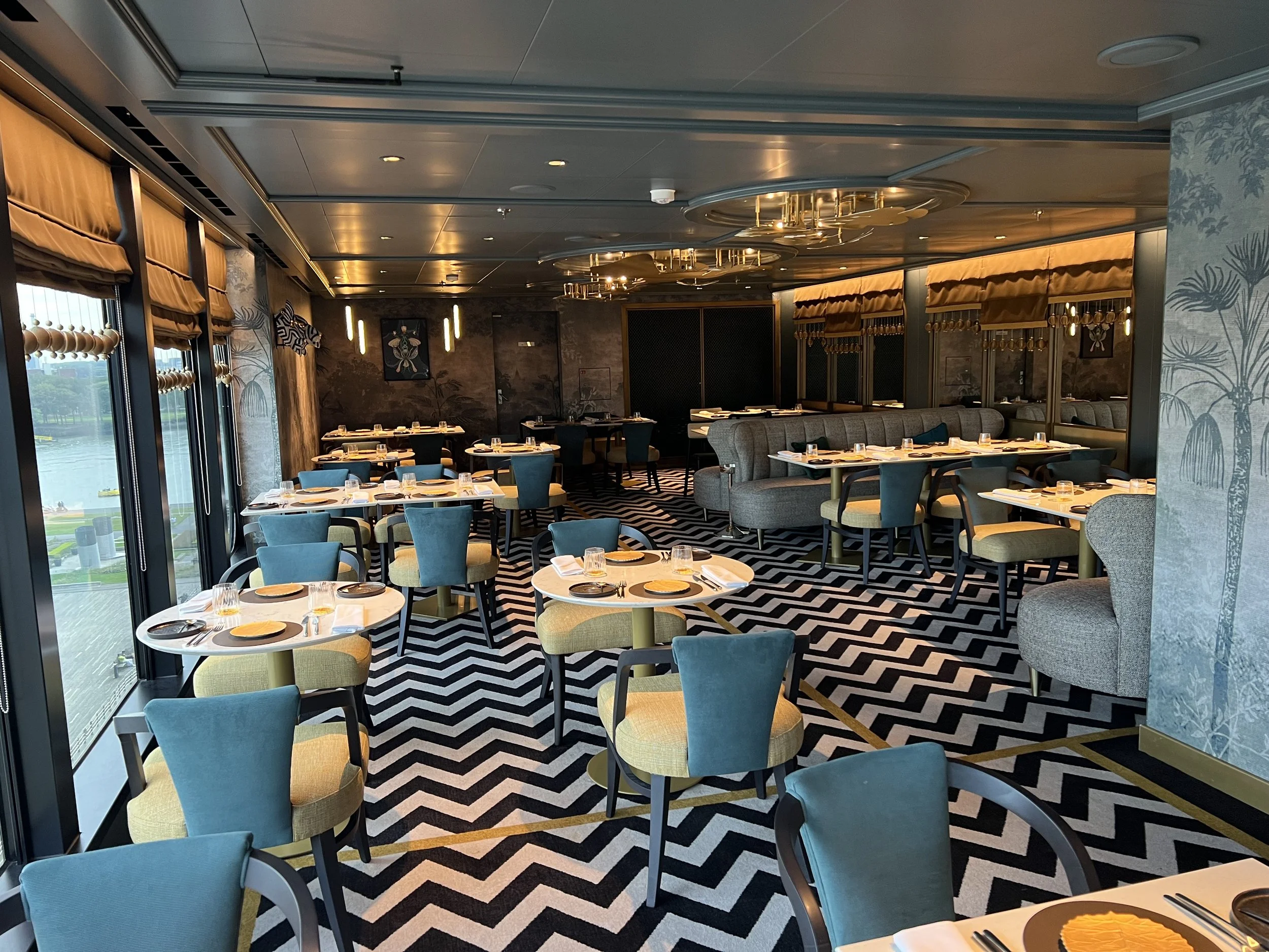Aranya onboard Cunard's Queen Anne, © Fraser at Sea.