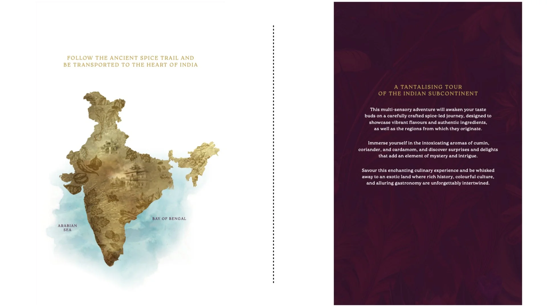 Aranya's Food Menu (1 of 3) onboard Cunard's Queen Anne, © Fraser at Sea.