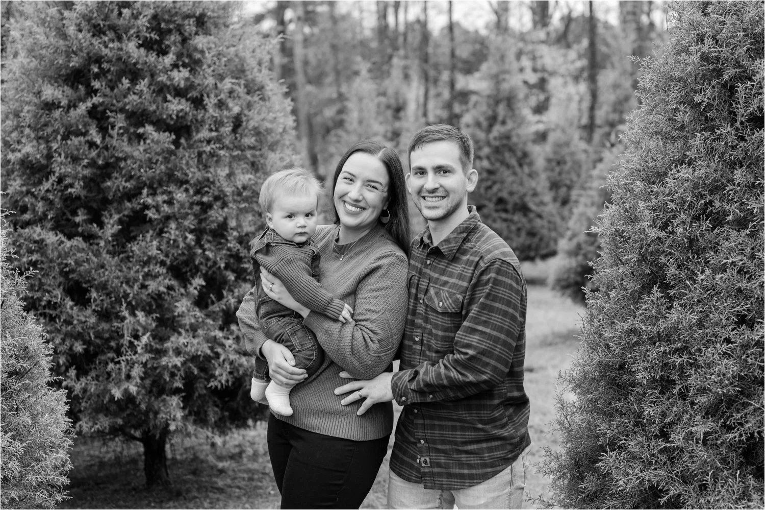 Holiday Family Photos at Jordan Lake Christmas Tree Farm | Raleigh Family Photographer