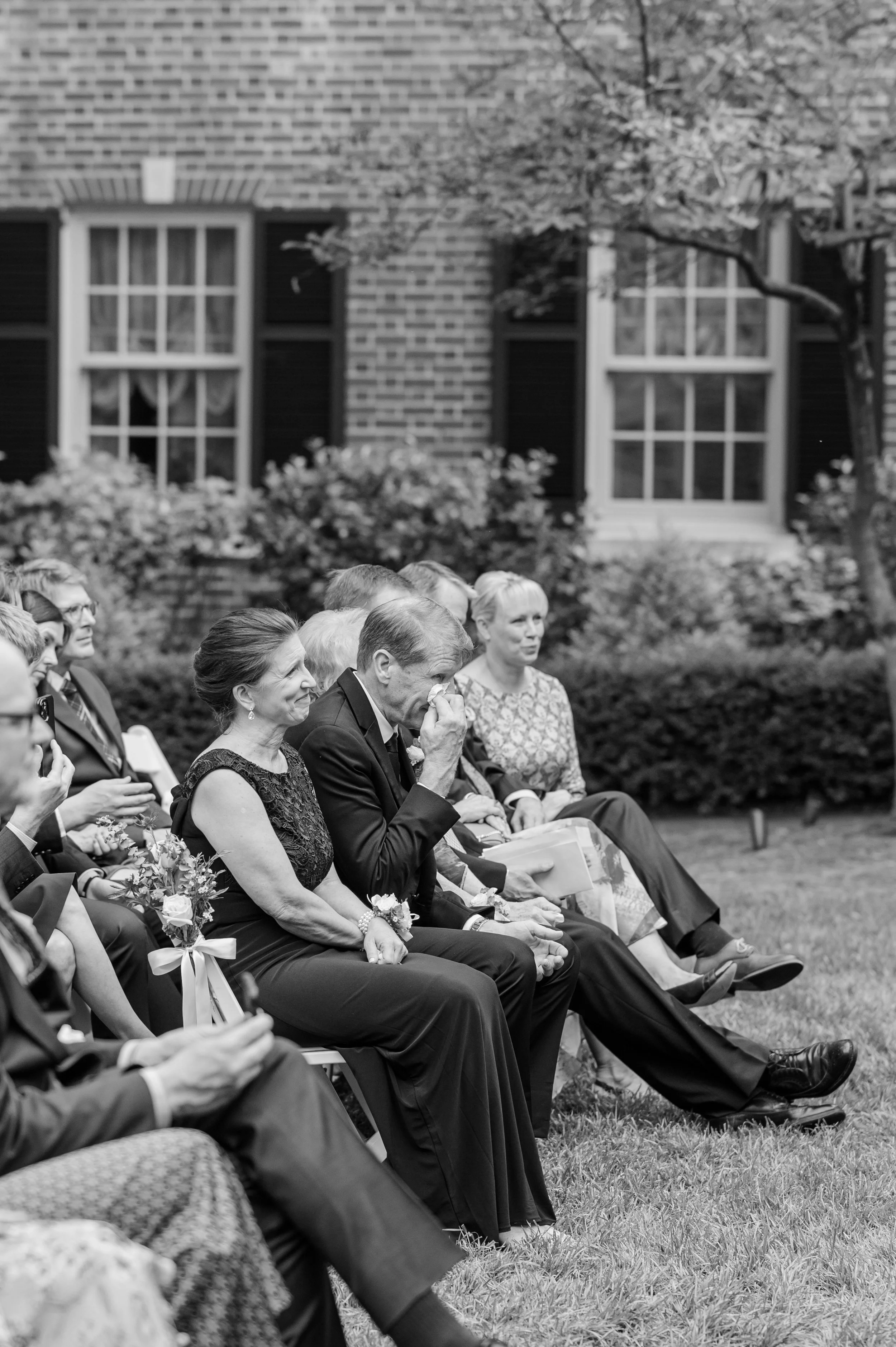 emotional wedding ceremony at carolina inn