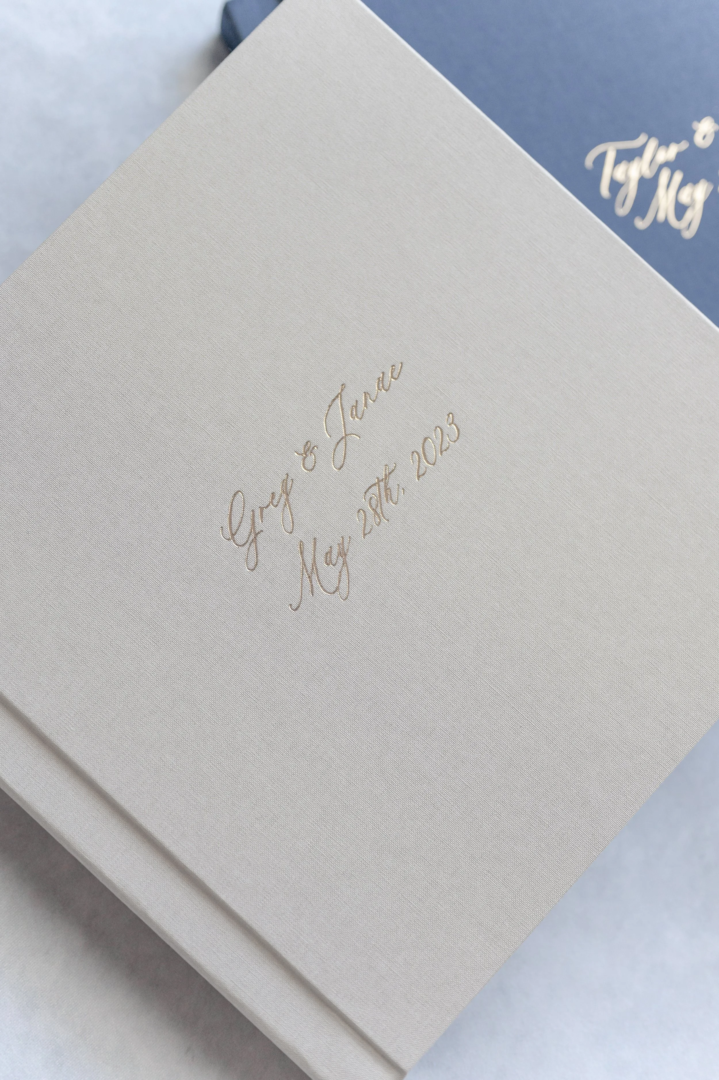 custom wedding album from wedding photographer