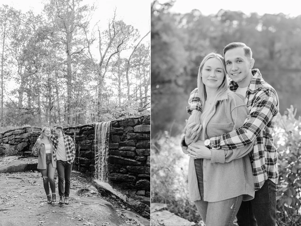Fletcher Park Raleigh Fall Engagement Photos in Raleigh NC at Fred Fletcher Park