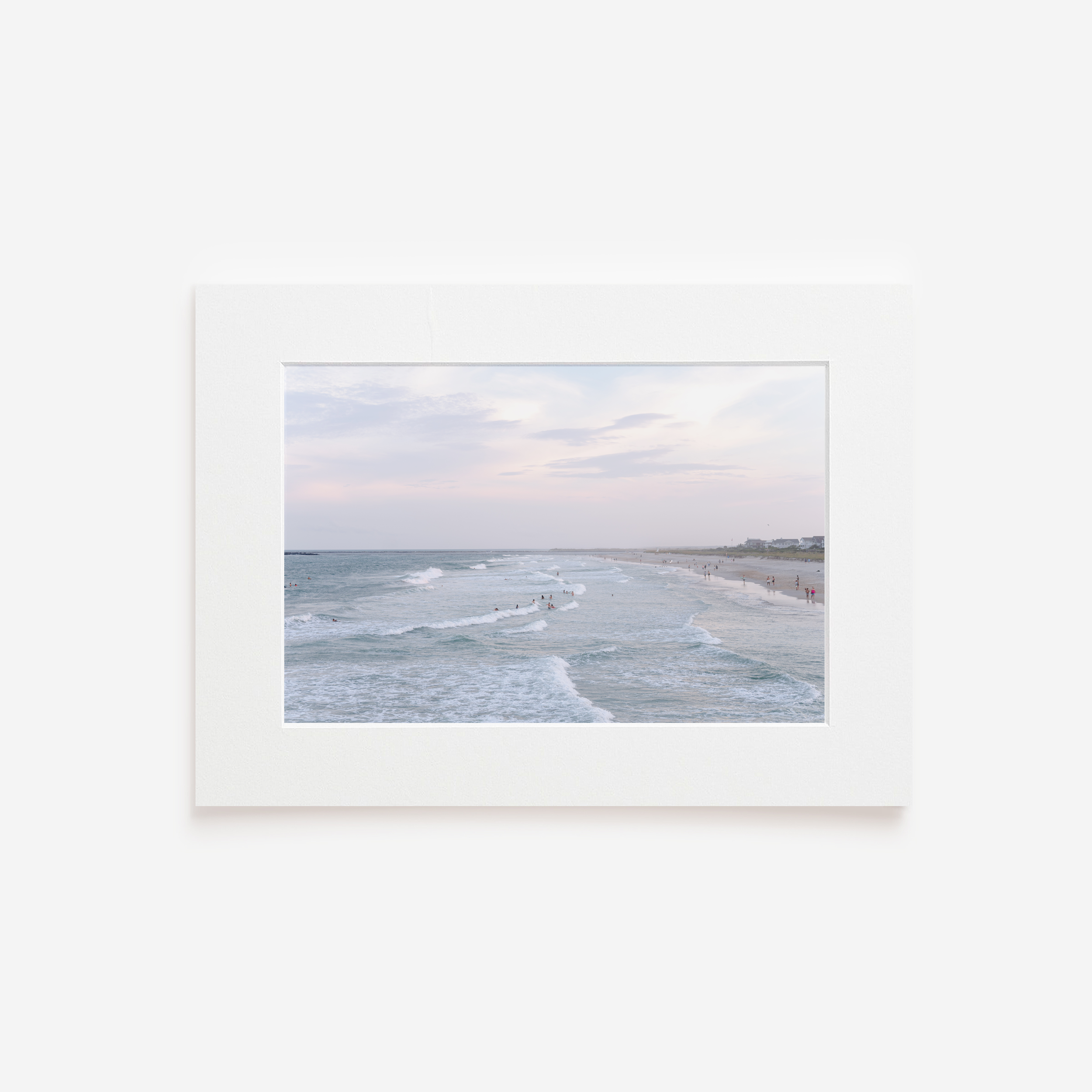 matted coastal photography print