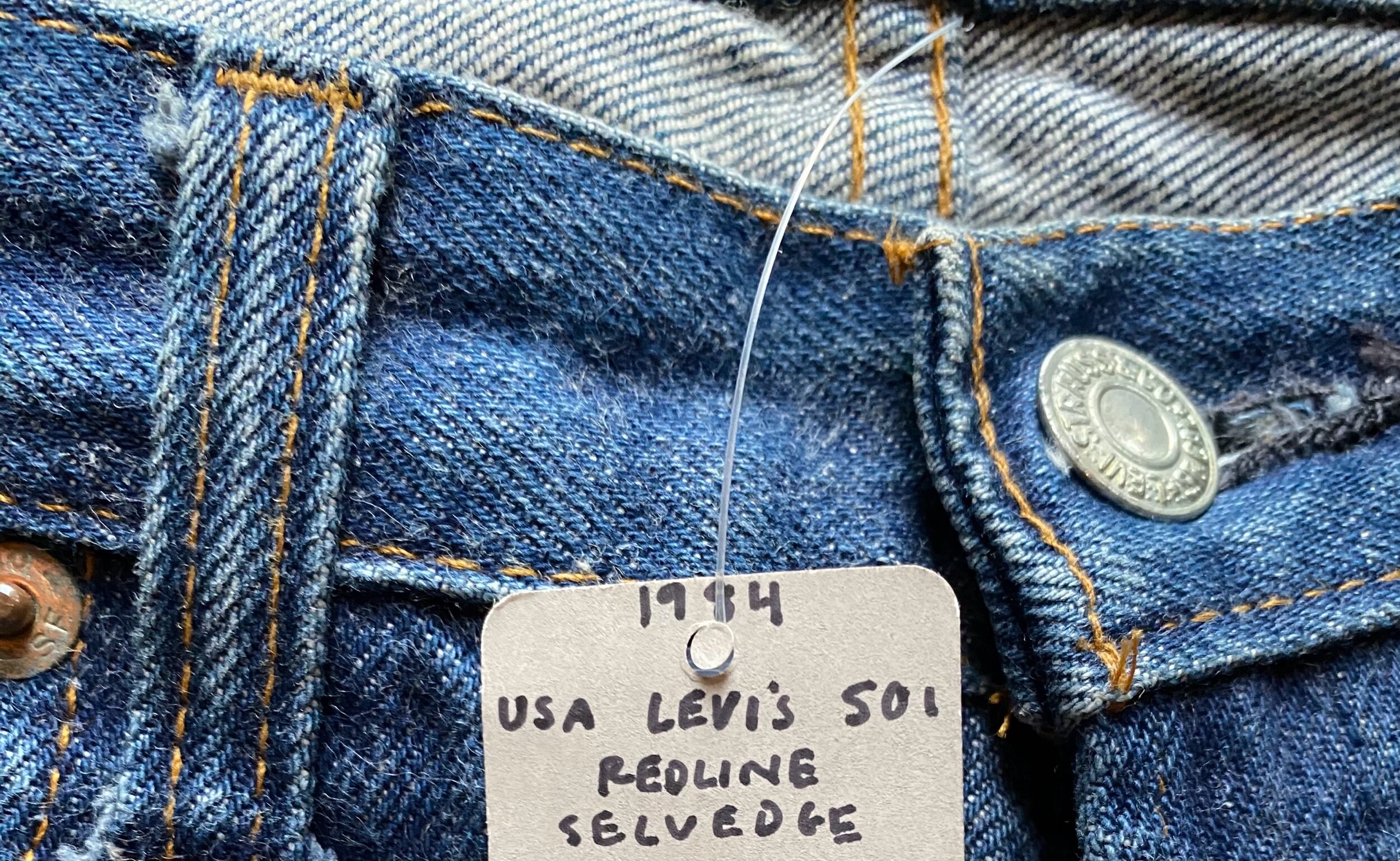 1984 Levi's USA 501 Redline Selvedge 28x30.5 — Teleport Vintage + Co