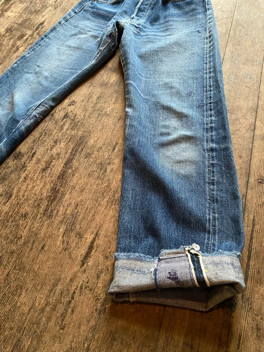 1966-1968 Levi's BIG E Redline Selvedge Jeans 25x27 — Teleport