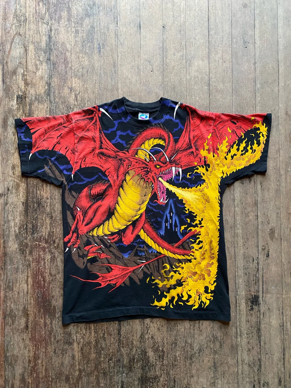 1993 Liquid Blue Dragon Knight All Over Print Tee — Teleport