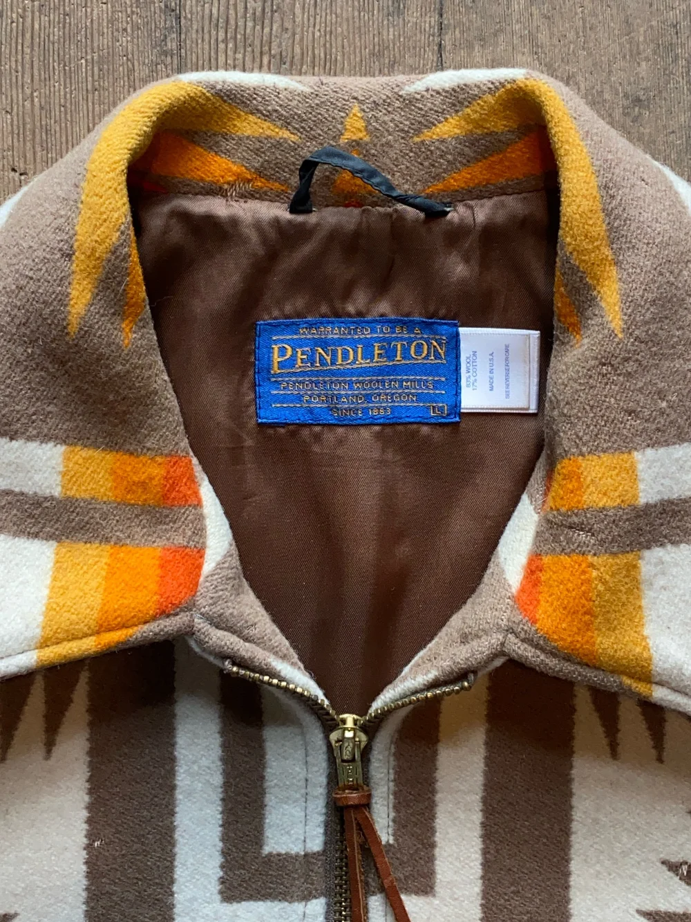 Vintage Pendleton Chief Joseph Varsity Wool and Leather Sport