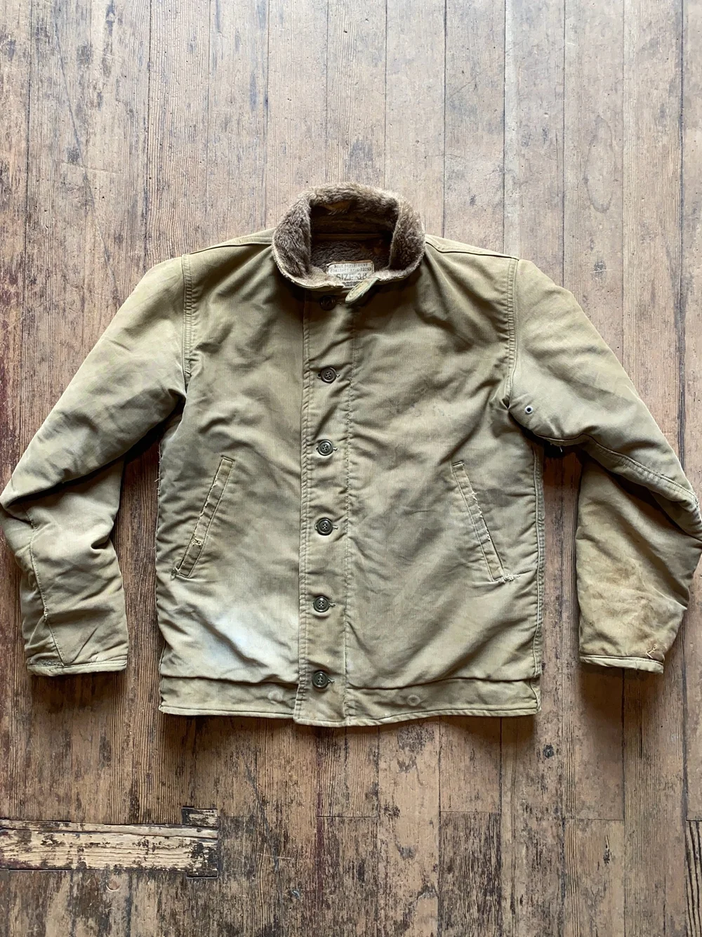 1940s USN N1 Deck Jacket Military WW2 Navy — Teleport Vintage + Co