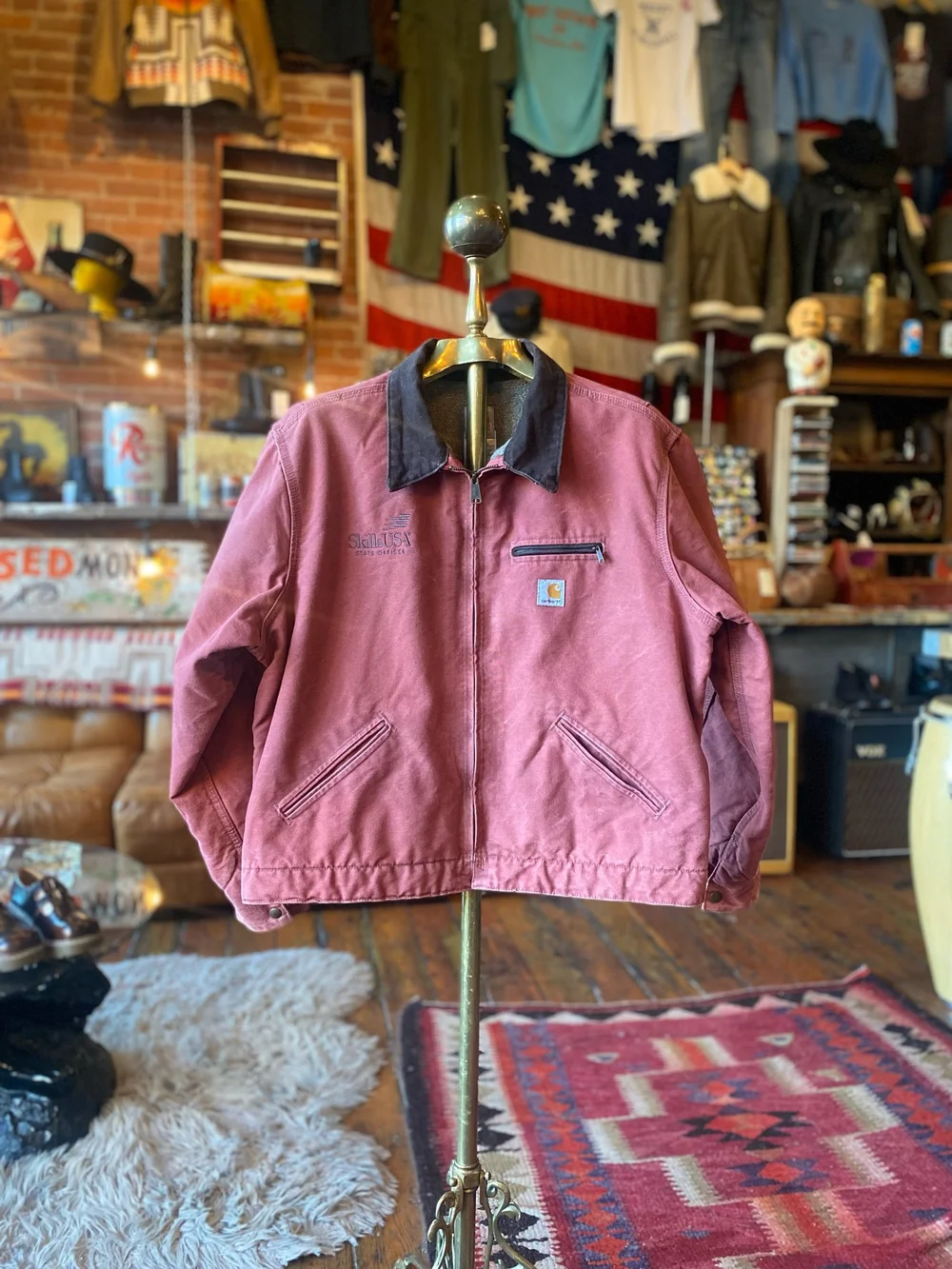 Vintage Carhartt VSR J97 Pink Rose Detroit Jacket — Teleport