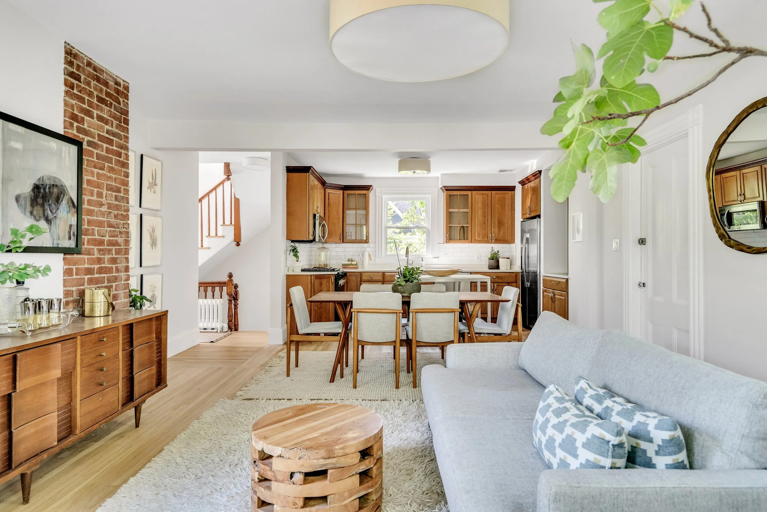 Removed a partly open wall between the kitchen and dining room.