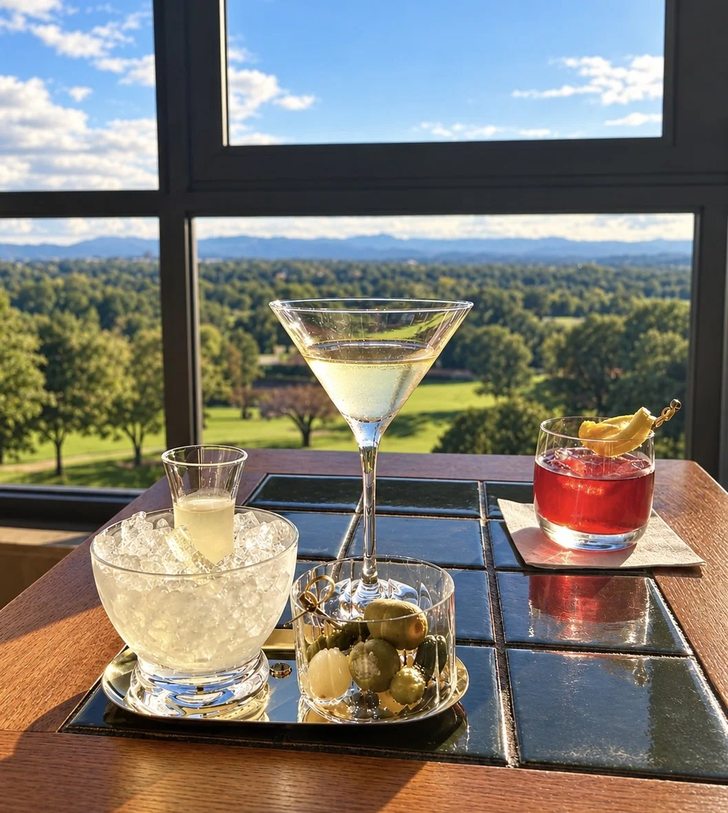 Cocktails with a View at the Grove Park Inn