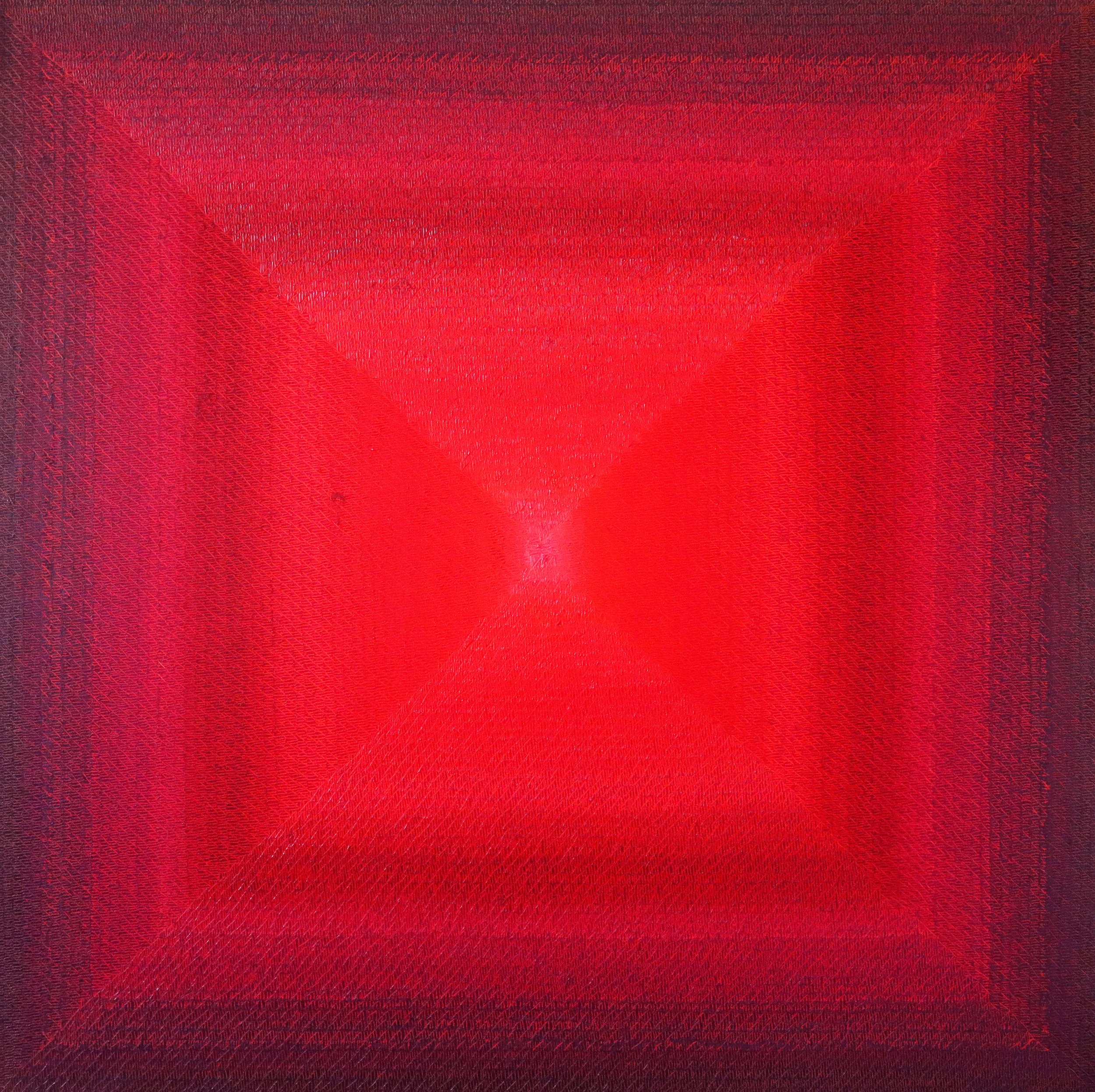 Perimenopausal Phoenix, Oil on Canvas, 48" x 48", 2024.