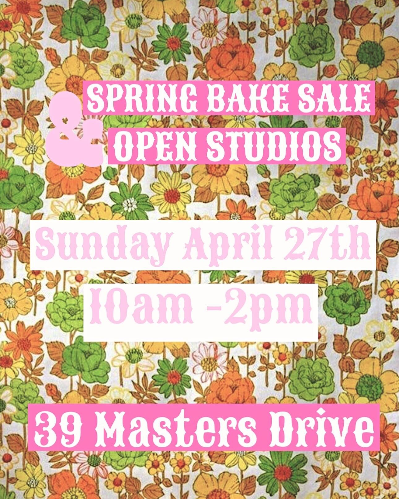 🌼Spring Bake Sale &amp; Open Studios🌼 We are so excited to be open with all of our 39 Masters Drive neighbors on Sunday April 27th!
👆🏿Unit 1 &mdash; @make_s.p.a.c.e art studio! Free art activities and @smallbatchtextiles popping up with an indigo