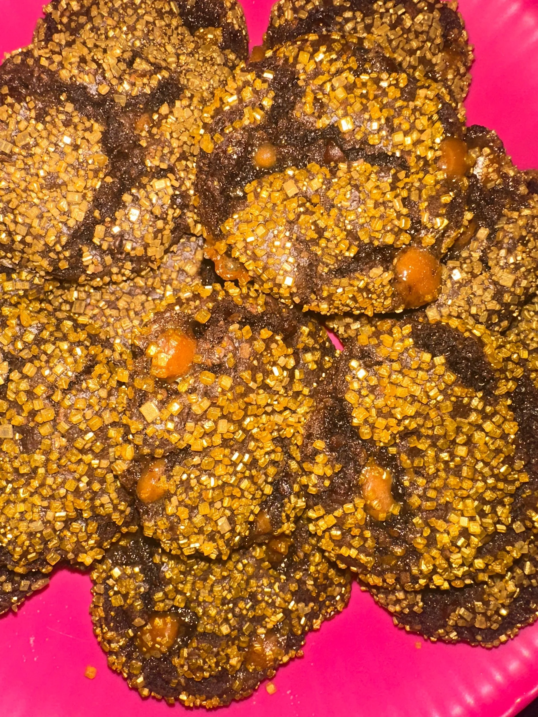 double chocolate coconut caramel cookies