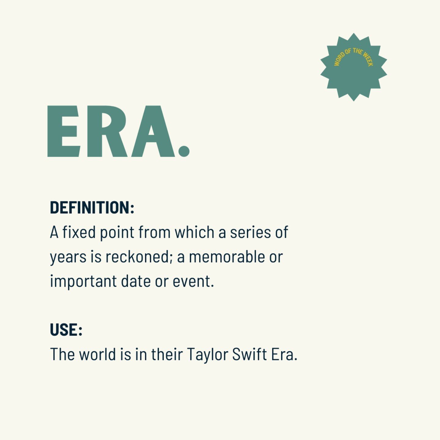 Can anyone blame us, though? 

It seems like Taylor Swift made another thing popular: the word &quot;Era.&quot;

I mean, now everyone is using it, right? We see it in commercials, on products, and ALL over social media. Her power is wild (and justifi