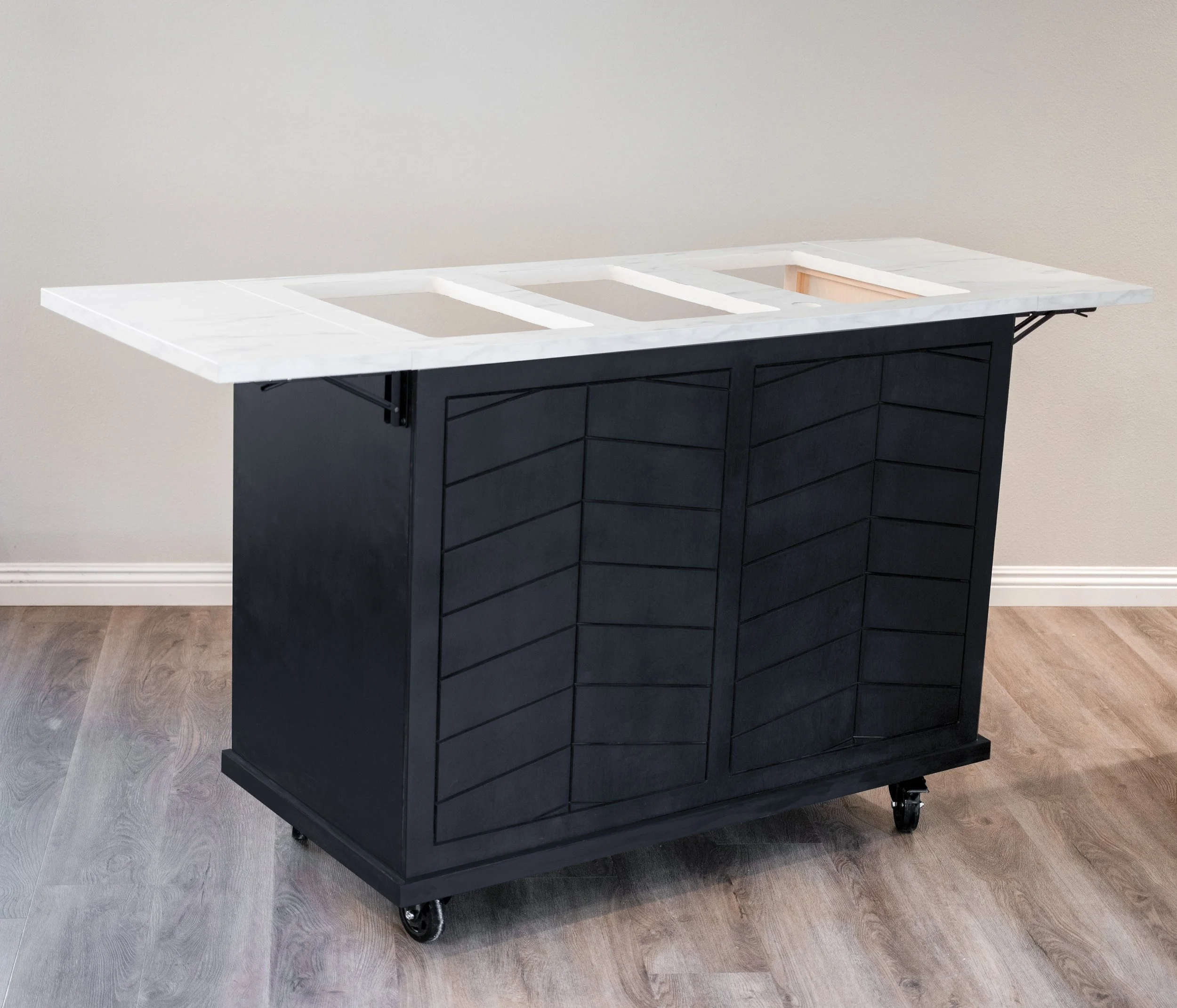 Mobile Cart Chevron with Marble top 4.jpg