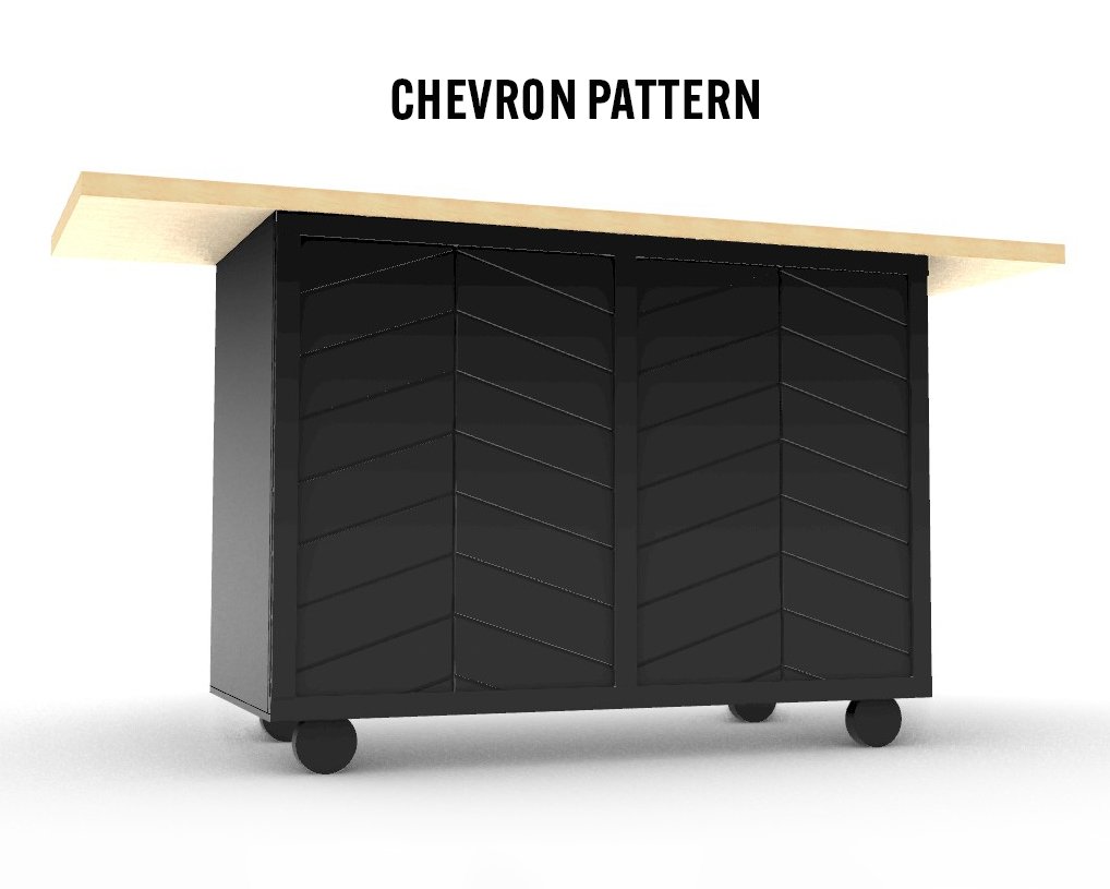Chevron Pattern Mobile Cart.jpg