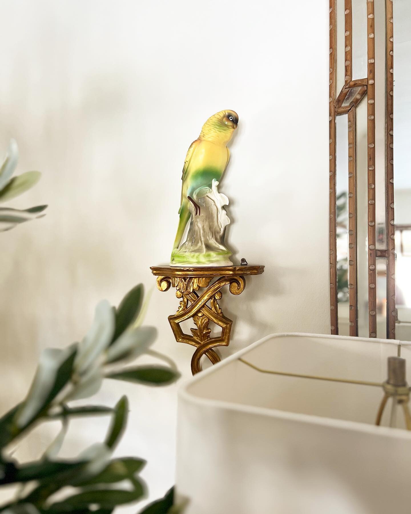 The perfect perch 🦜 | #interiors #decor #decoration #hollywoodregency #vintage