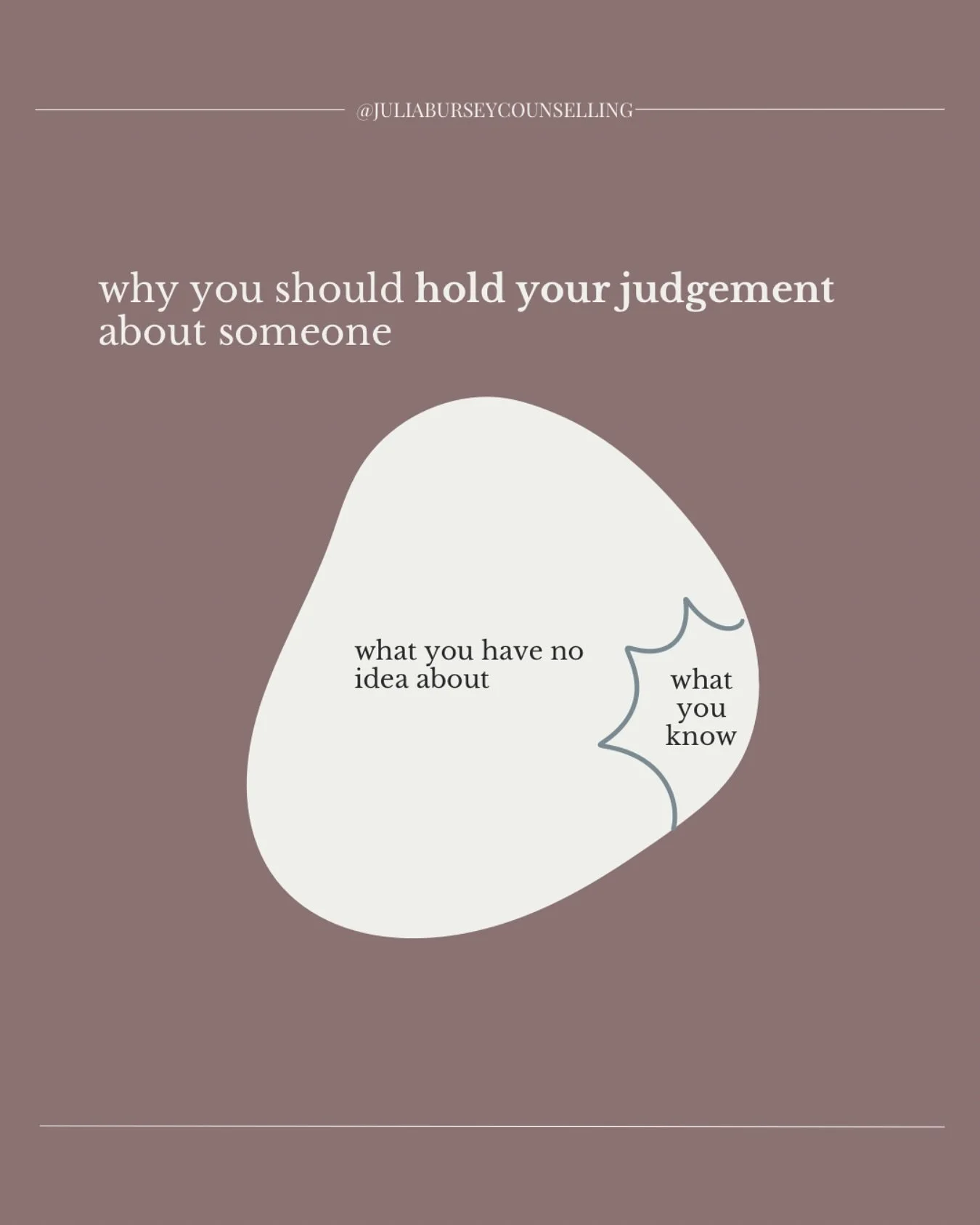 your Friday reminder, that holding your judgement, protects your peace and prevents the assumption that &lsquo;they&rsquo;ve got it all together &amp; I&rsquo;m failing.&rsquo; 

Ultimately judgement, jealousy, envy, are all things that eat away at y