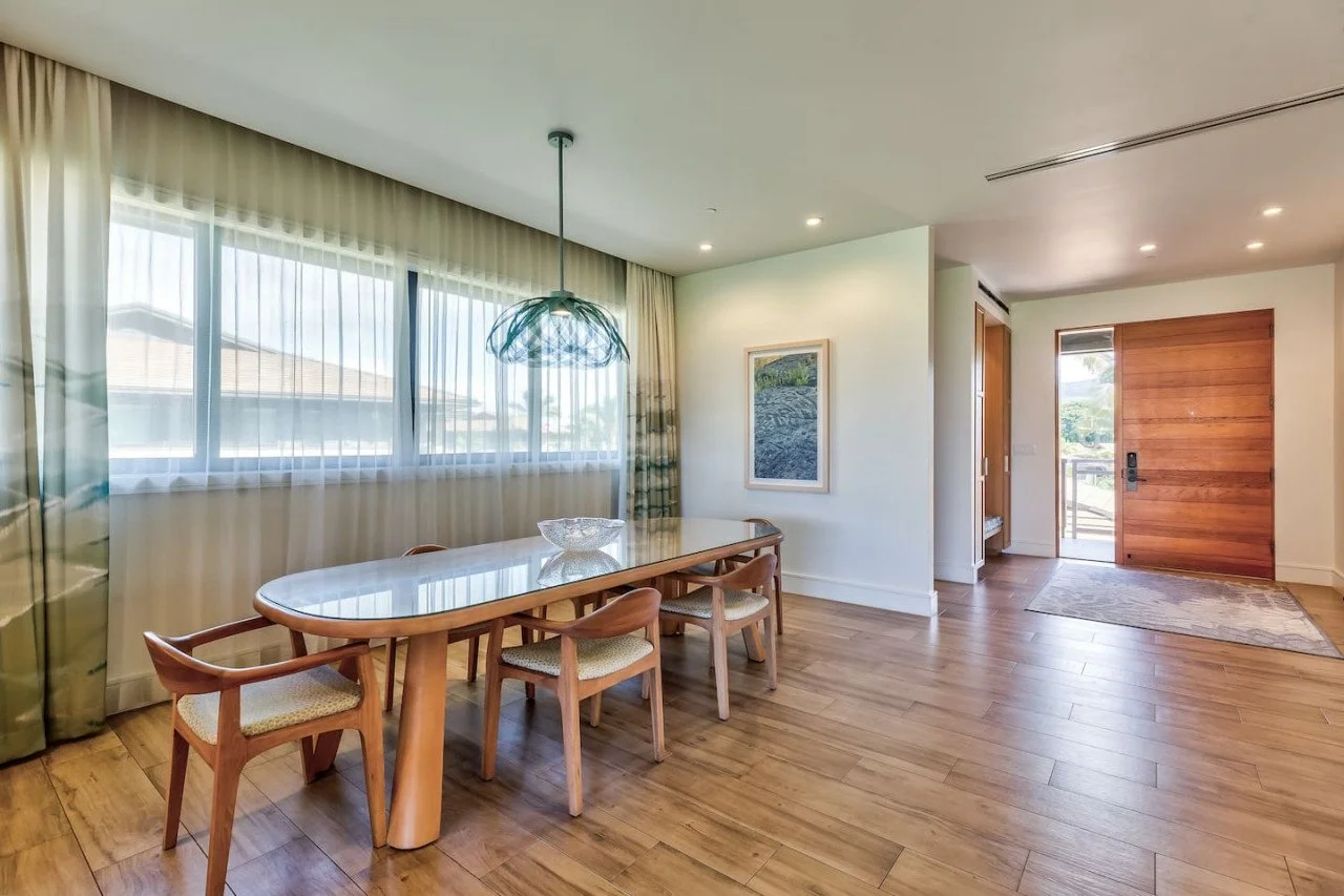 The Dining Room is very spacious and offers seating space for everyone.