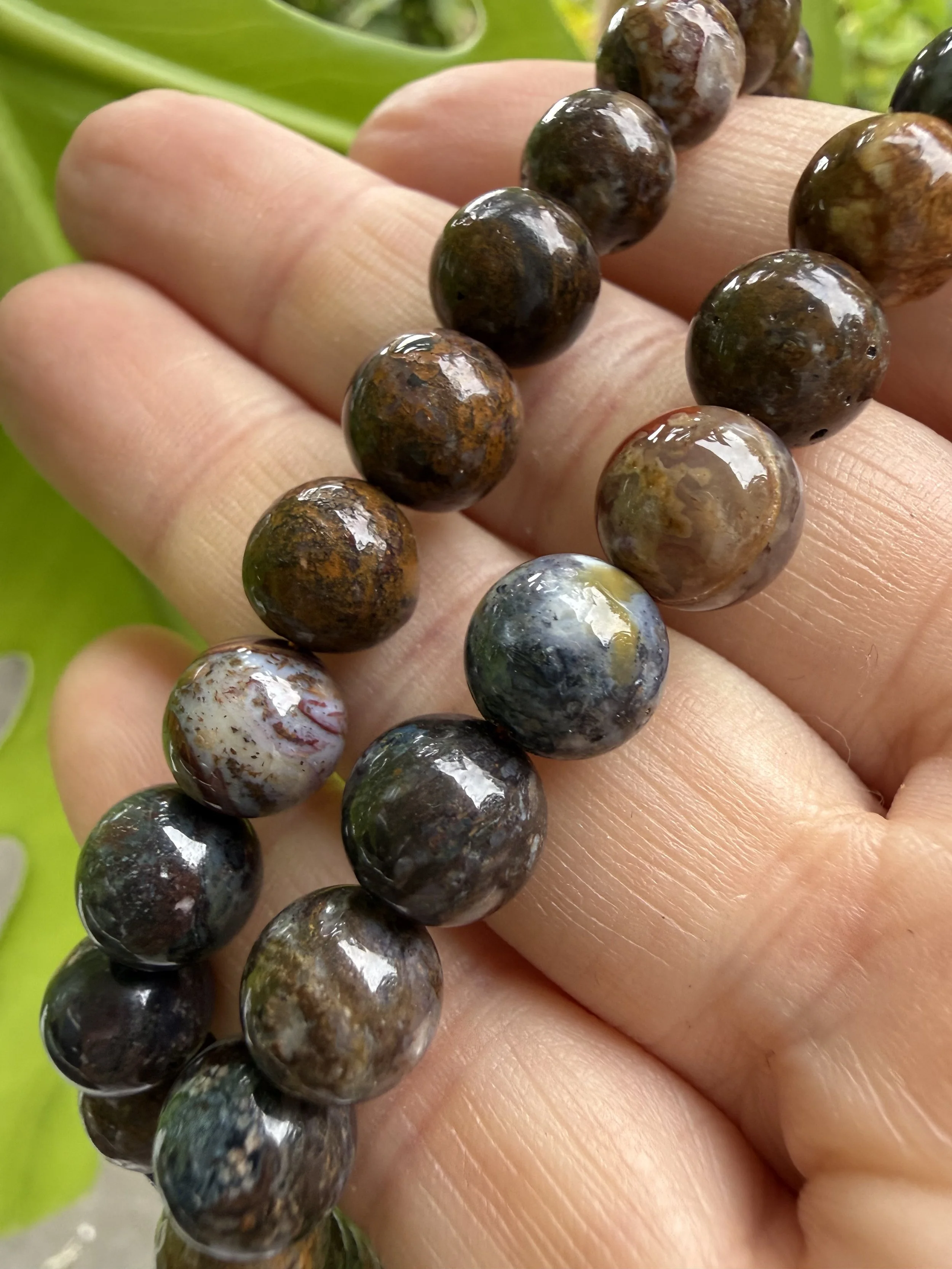 Autumn Toned 8mm Bead Bracelet - Piertisite