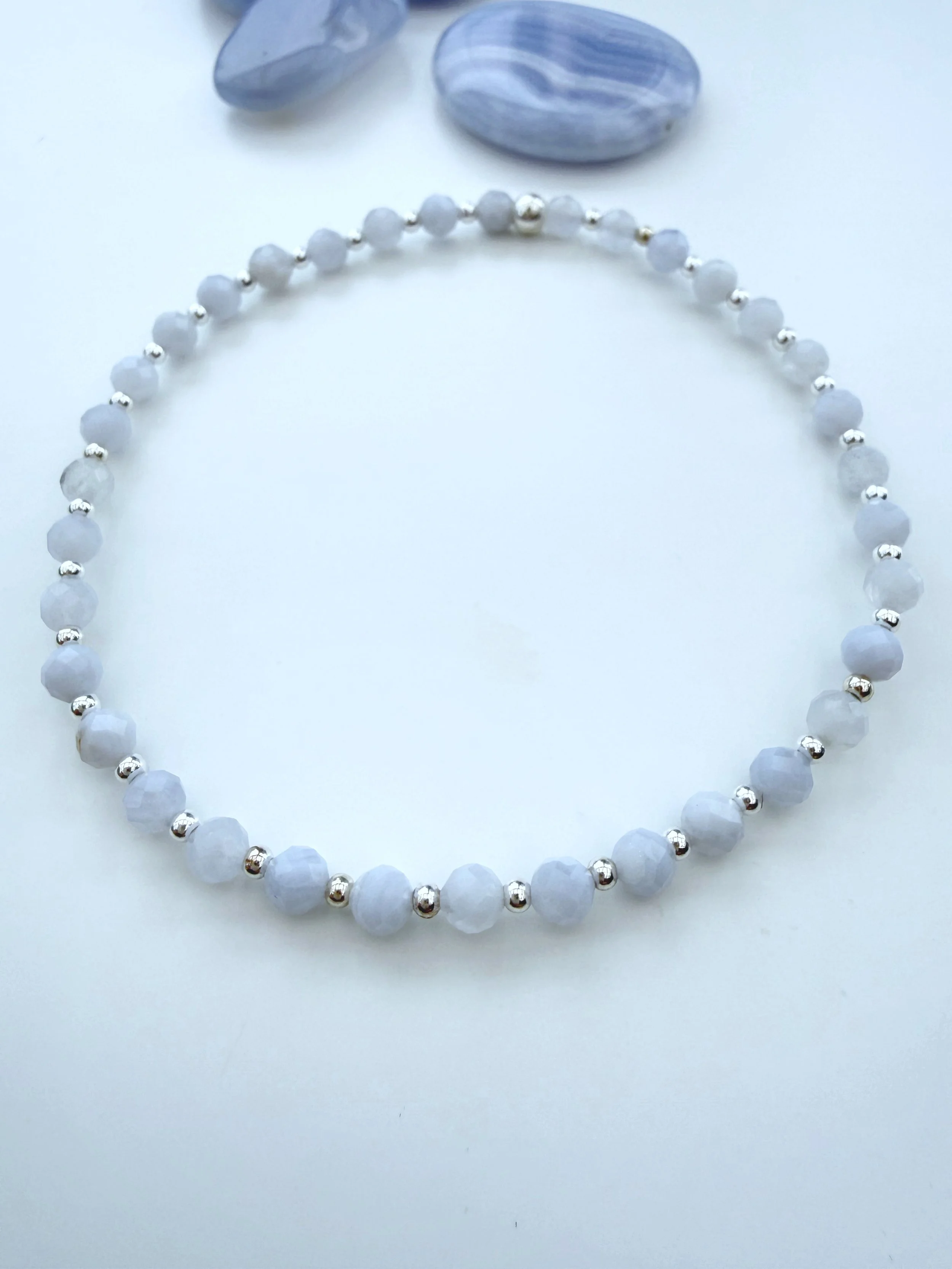 Custom - Goddess Bracelet with Blue Lace Agate