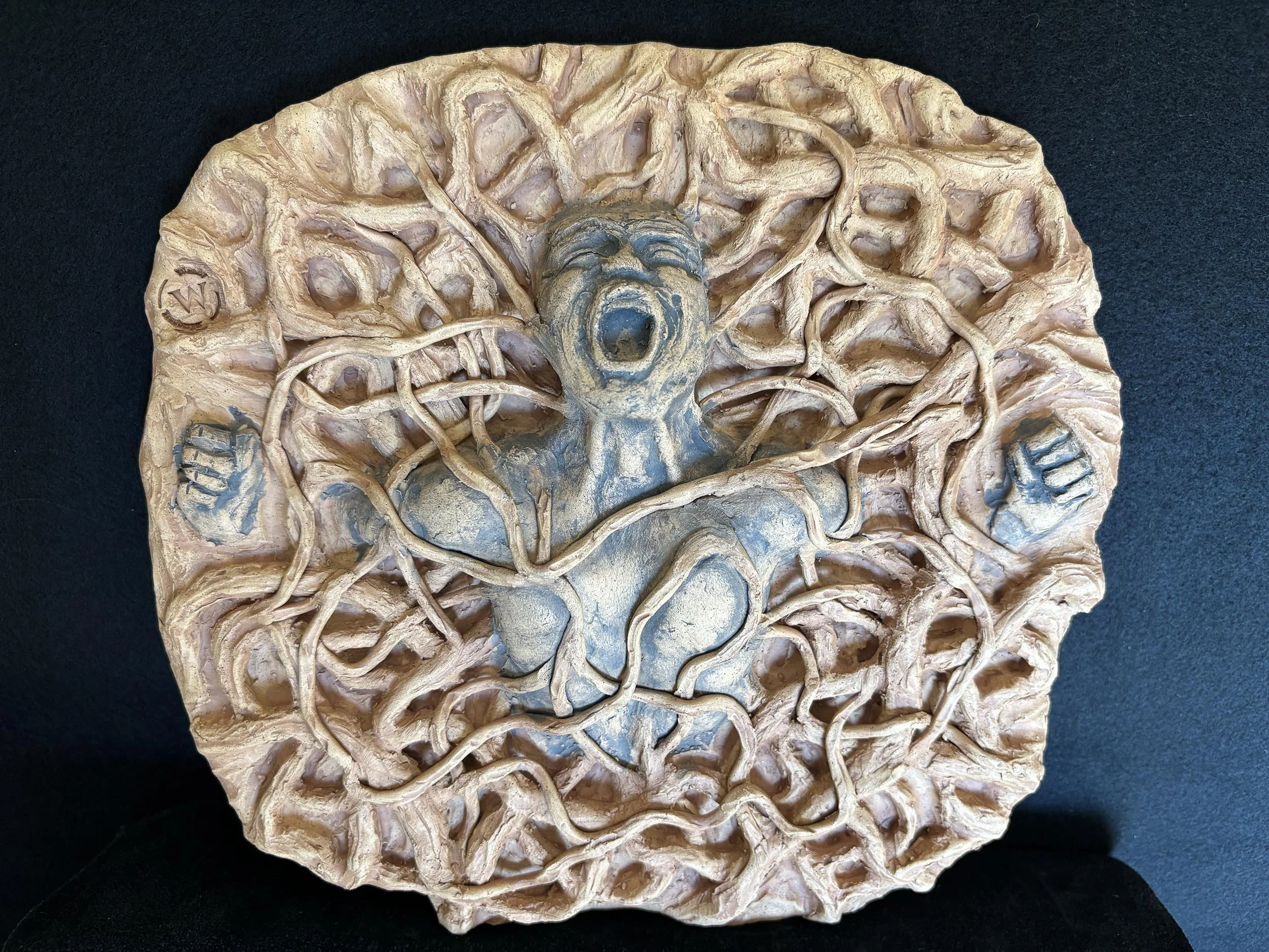 Hollow Roar, unframed, 9x8.5x2"