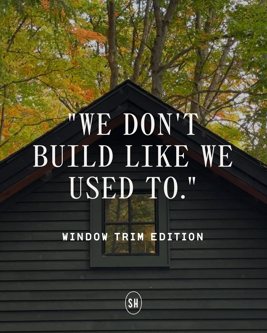 🔨 Crafting a home or cottage that will stand the test of time, both functionally and aesthetically, means thinking critically about lots of details. 

🪟 One of those is WINDOW TRIM, which often gets overlooked and value-engineered out of most moder