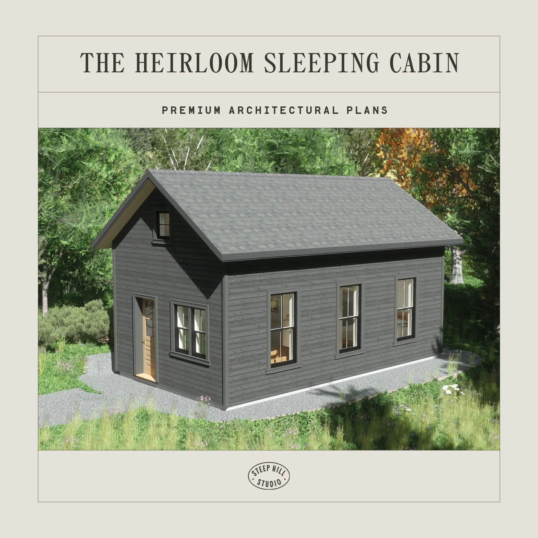 Heirloom Sleeping Cabin - Premium Architectural Plans