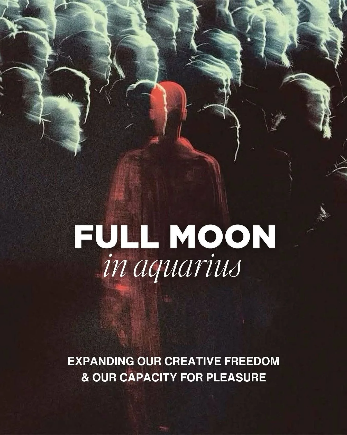 The Full Moon in Aquarius.
Healing from trauma expands our bandwidth of expression so we can hold more fire without shutting down or burning out.

With a strong Aquarius and 5th House energy I could see different coping mechanisms to past traumas int