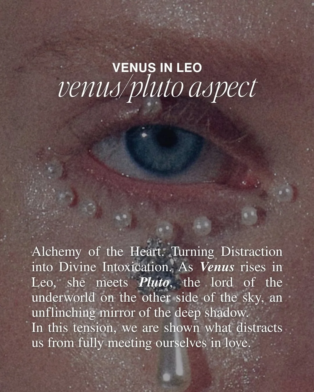 Venus in Leo, opposite Pluto in Aquarius today.

I was contemplating this aspect earlier as it happens in my 1st/7th Houses of self/partnerships and thought I&rsquo;d share a few words that came, so I ended up writing this in 1 go. I hope it offers s