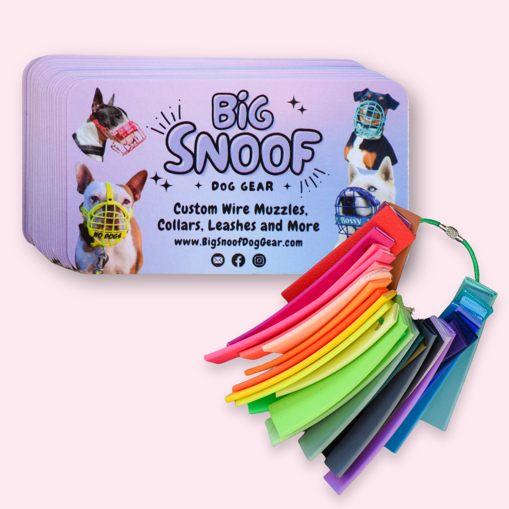 Business Card & Biothane Swatch Set — Big Snoof Dog Gear