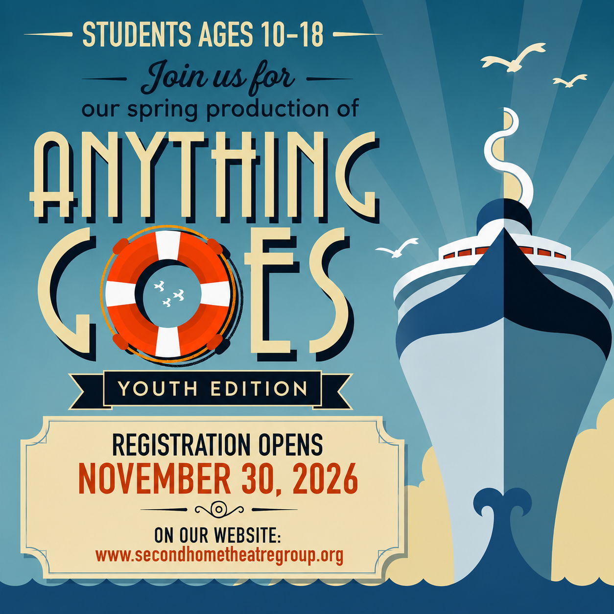 Anything Goes Youth Edition Student Registration