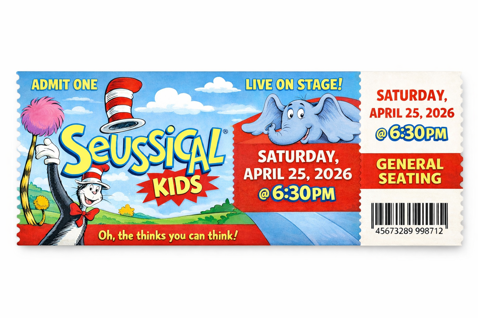 Seussical Kids - SATURDAY, APRIL 25, 2026 @ 6:30PM