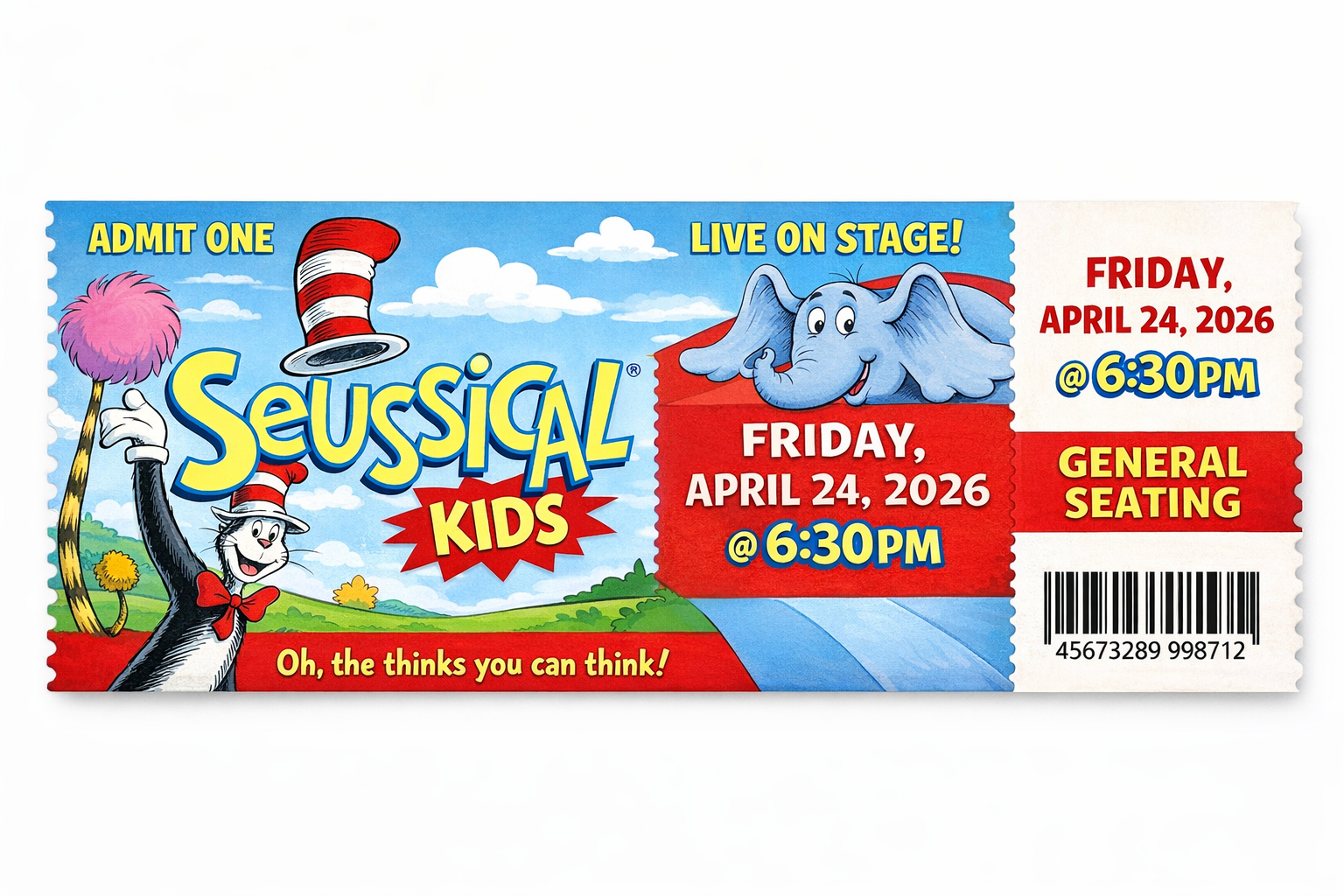 Seussical Kids - FRIDAY, APRIL 24, 2026 @ 6:30PM