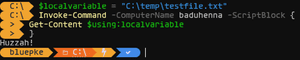 $Using Variables: Passing Variables in PowerShell Remote Sessions ...