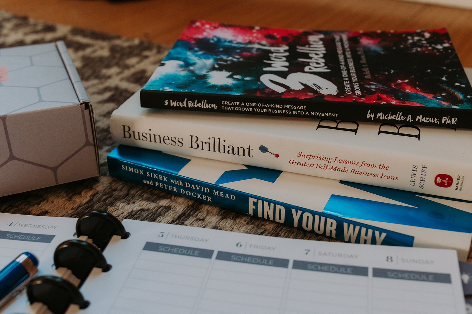 A photo of books that I've used to help my self discovery path.