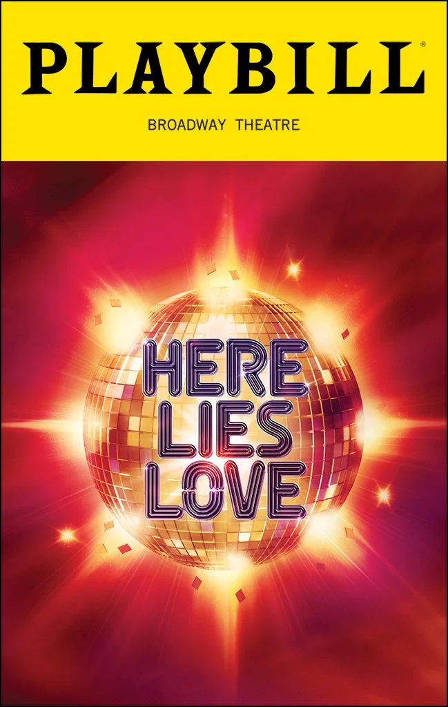 Playbill of Here Lies Love at the Broadway Theatre