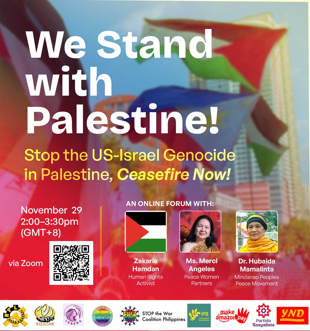 We Stand with Palestine! Online Forum