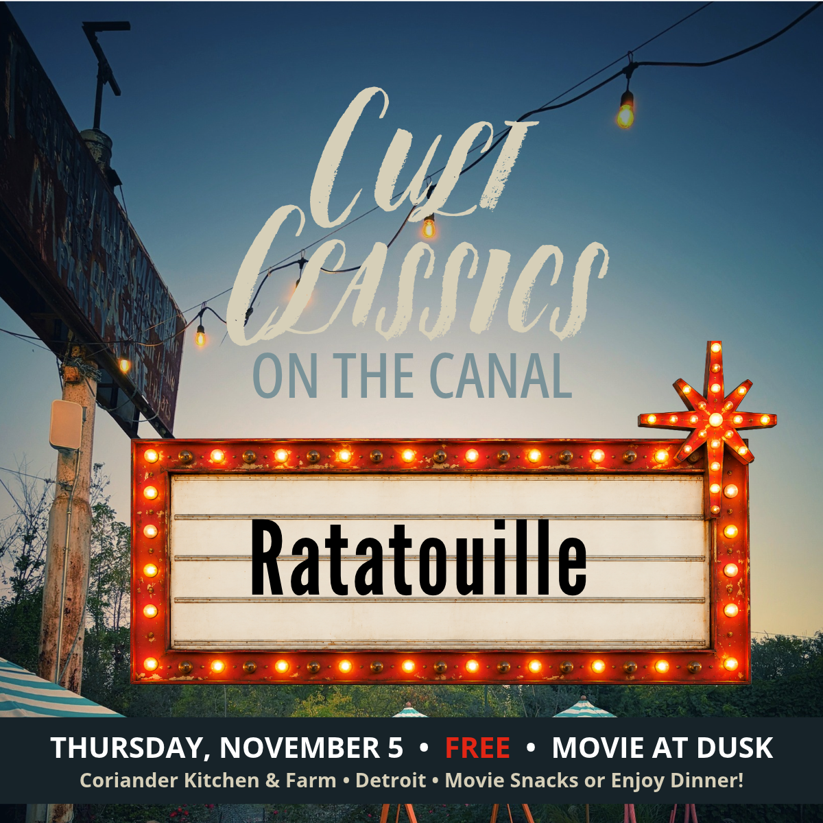 Cult Classics on the Canal: ratatouille