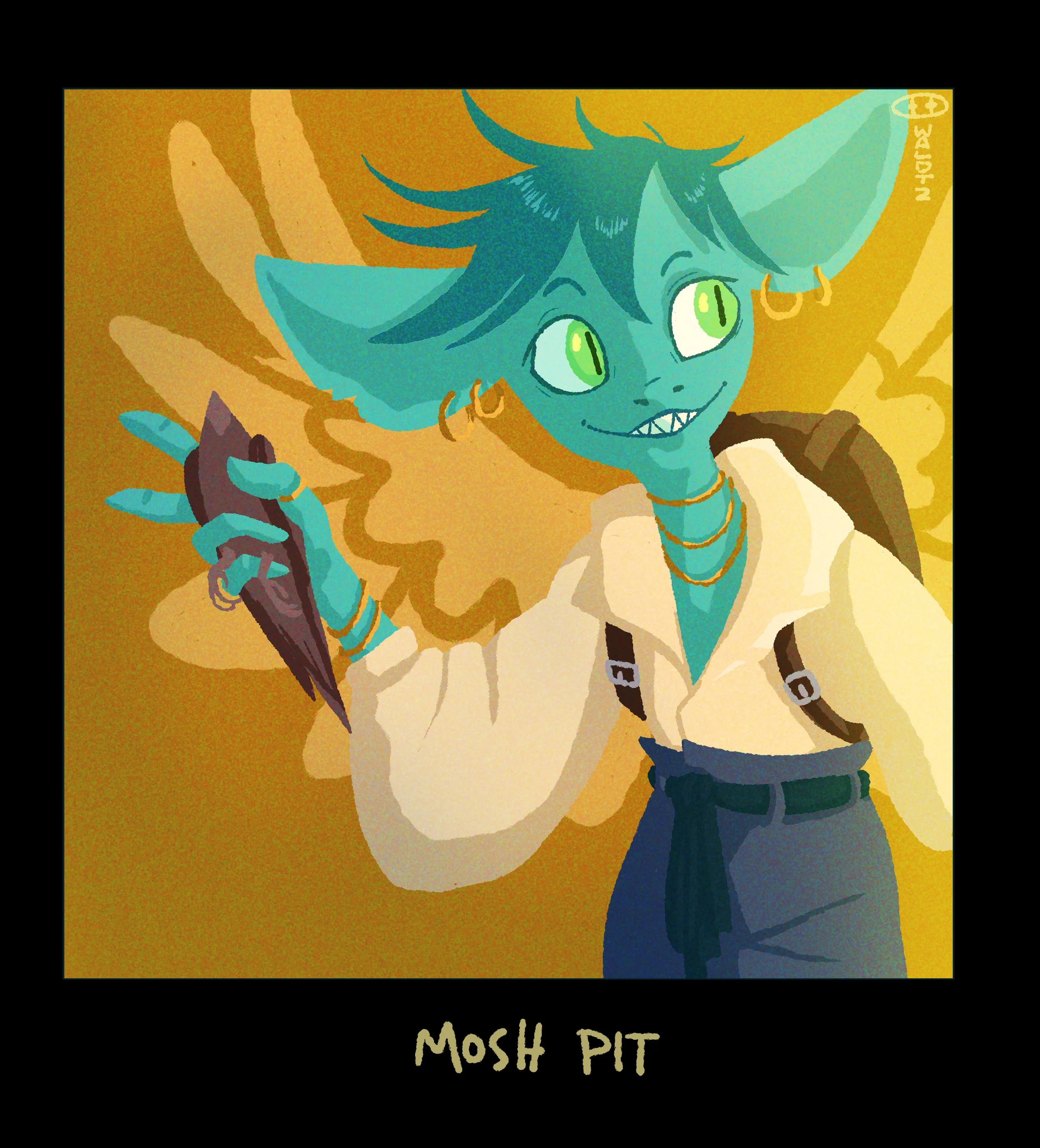 Mosh Pit, a D&D character I think I played twice. He lives forever in my heart, though.